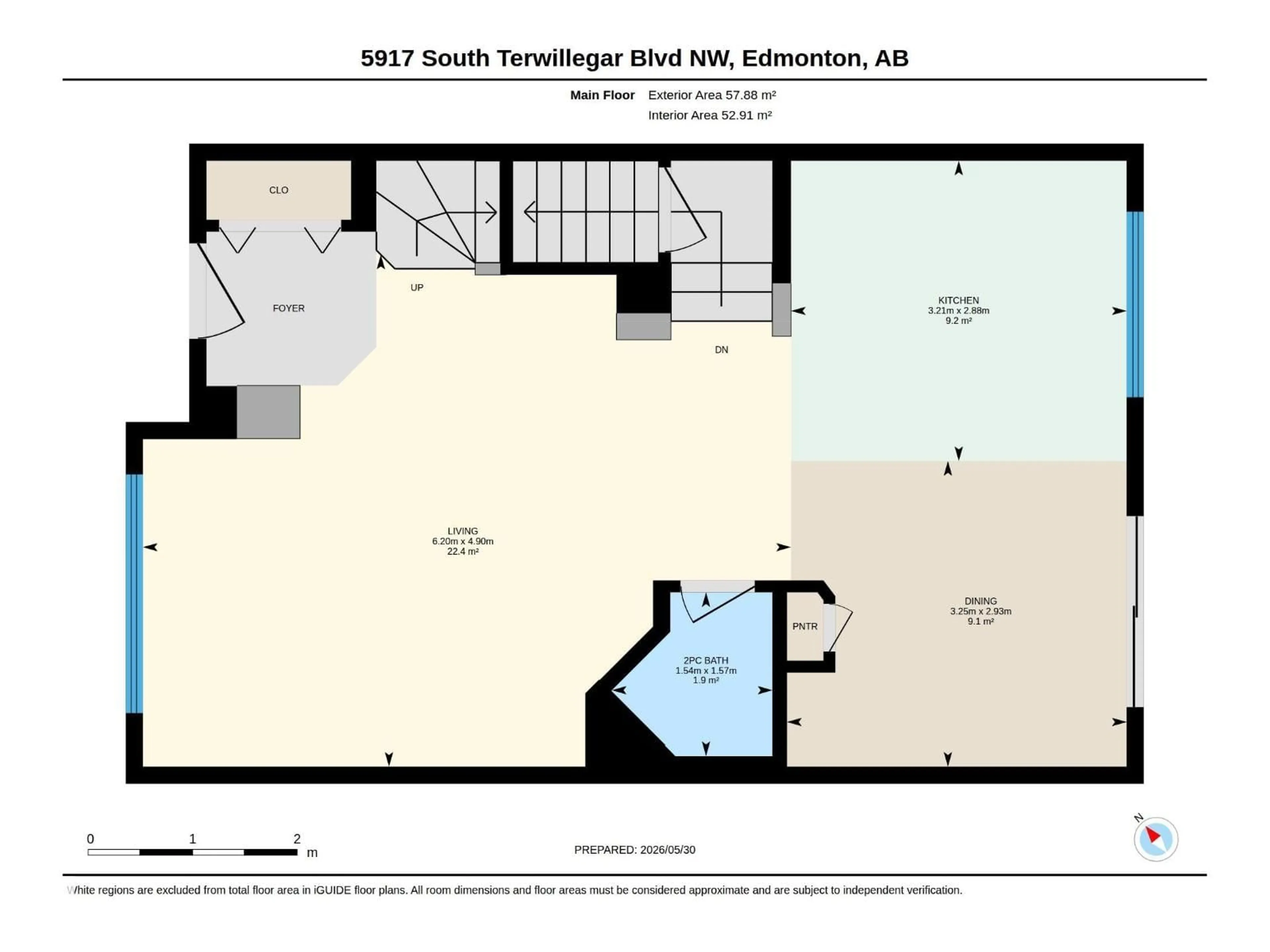Floor plan for 5917 SOUTH TERWILLEGAR BV, Edmonton Alberta T6R0A7