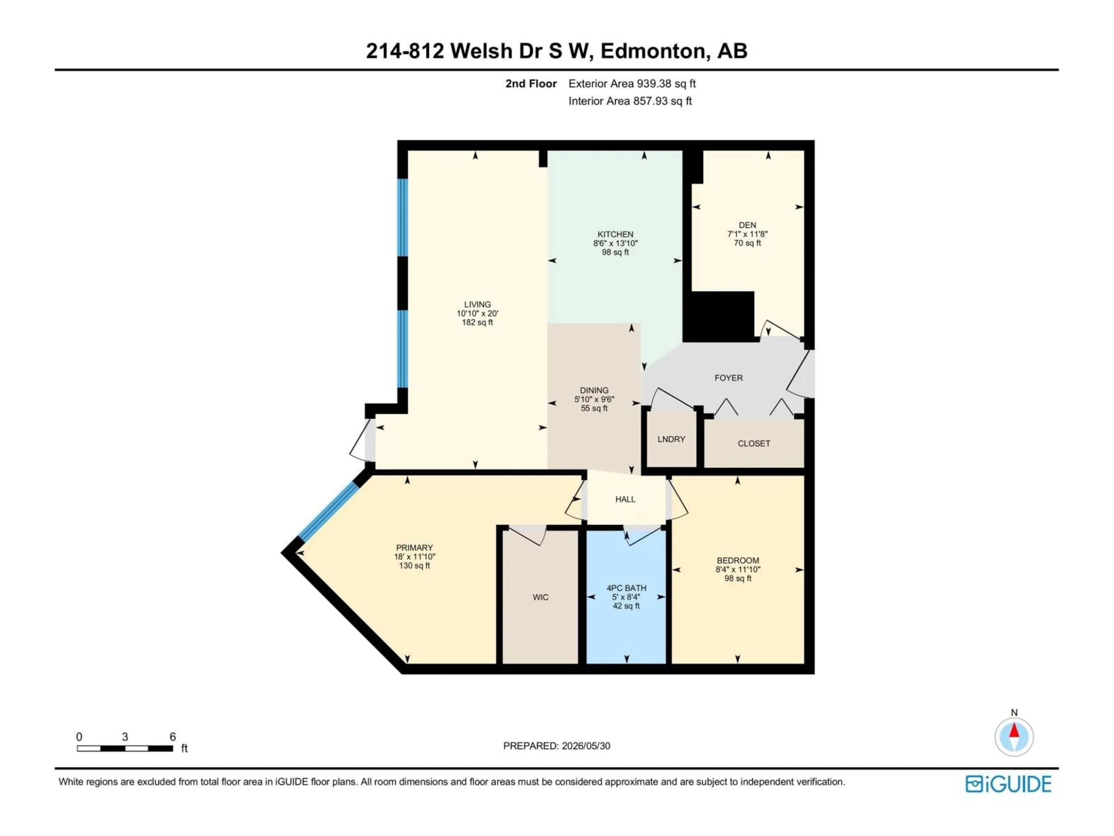 Floor plan for #214 - 812 WELSH DR, Edmonton Alberta T6X1Y7