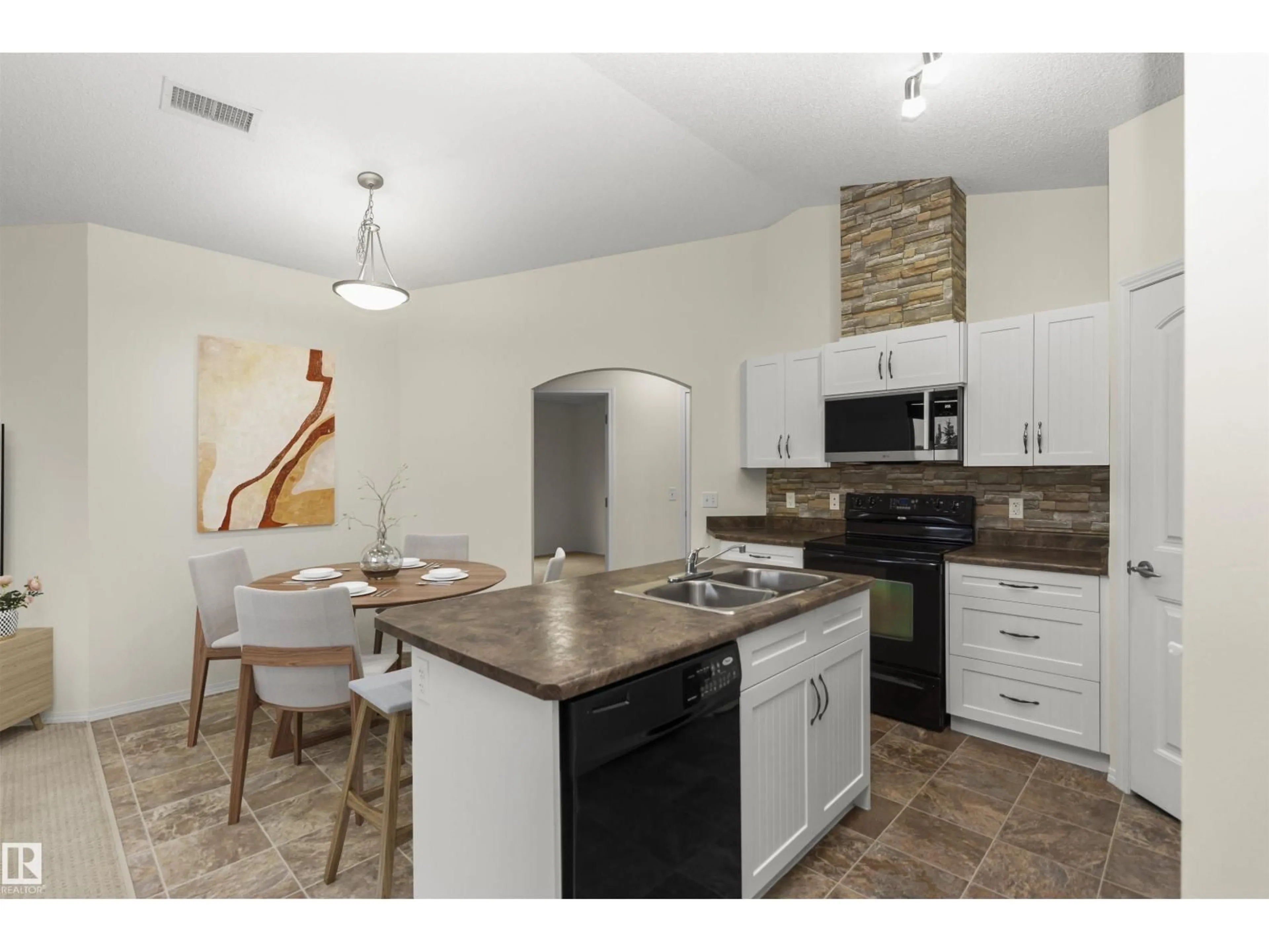 Open concept kitchen, ceramic/tile floor for 75 - 604 62 ST, Edmonton Alberta T6X0K4