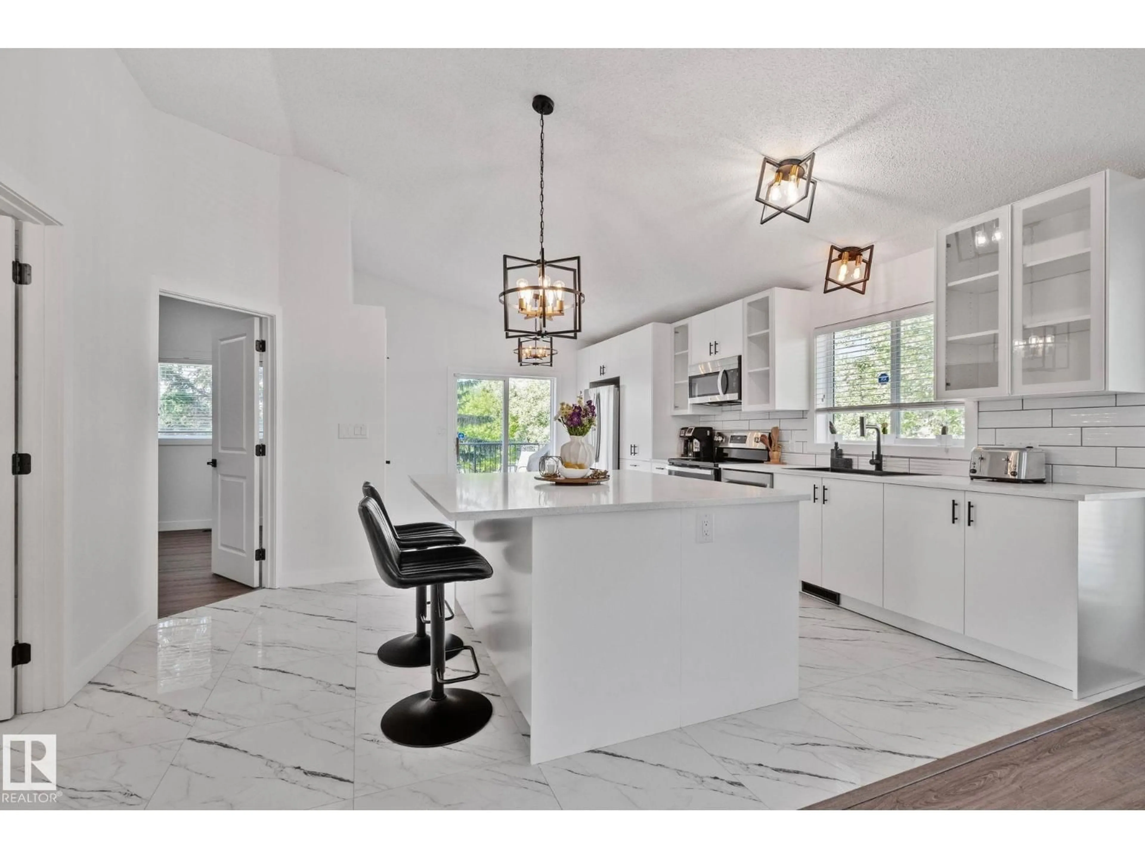 Open concept kitchen, ceramic/tile floor for 1 HUNT CO, St. Albert Alberta T8N6P8
