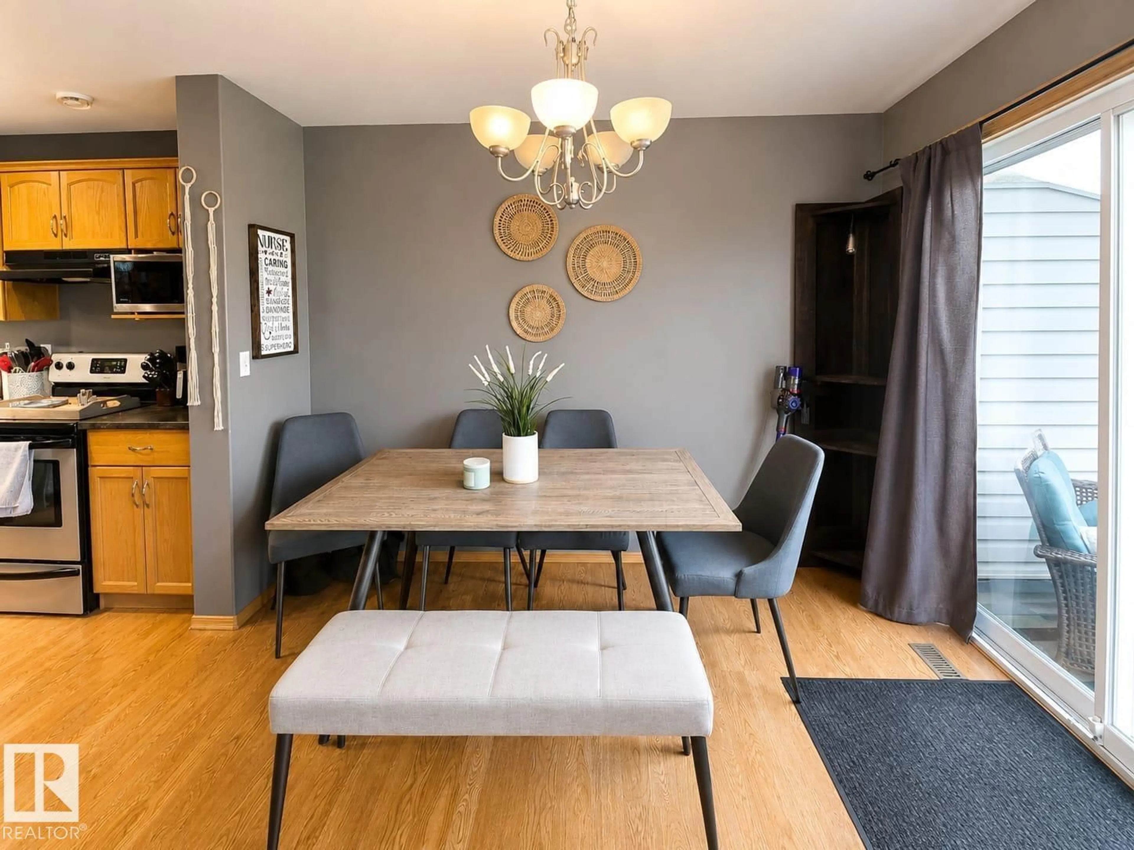 Dining room, wood/laminate floor for ST - 3413 50A CLOSE, Camrose Alberta T4V1J8