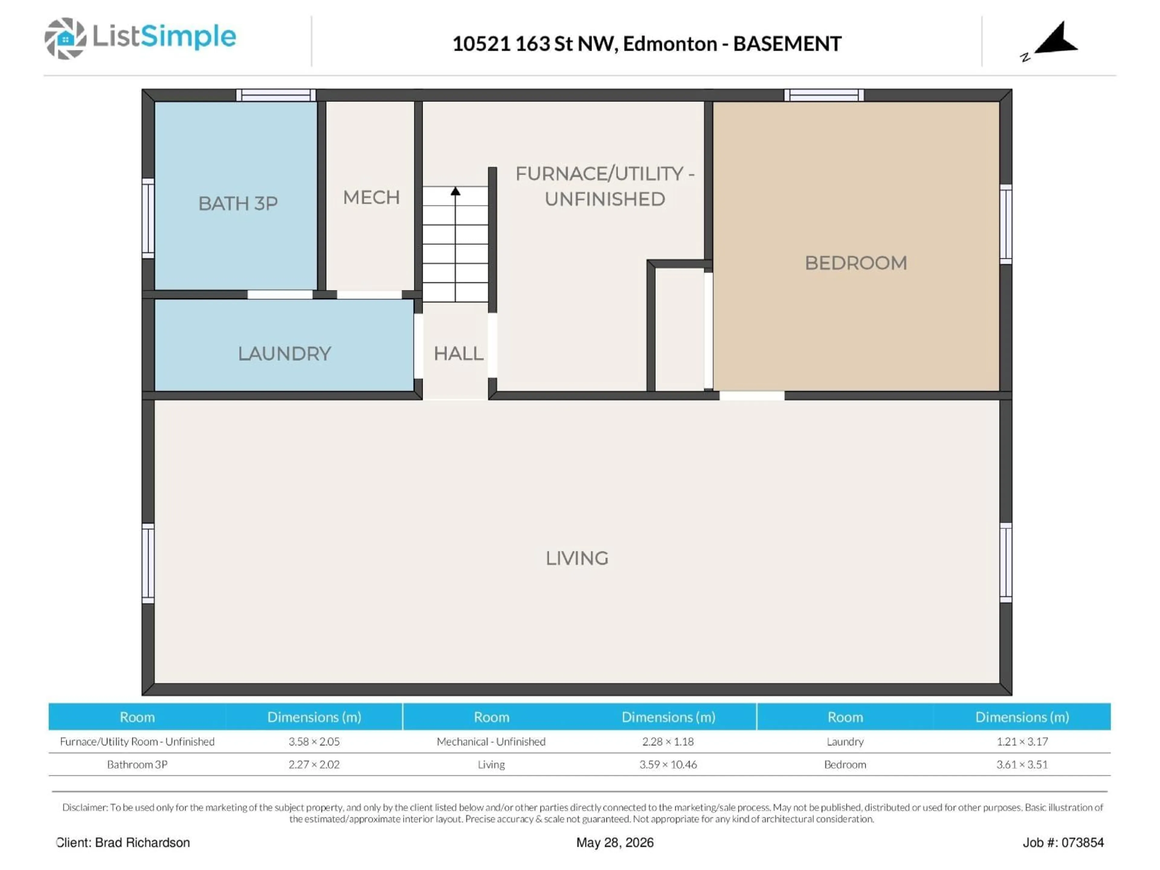 Floor plan for NW - 10521 163 ST, Edmonton Alberta T5P3P2