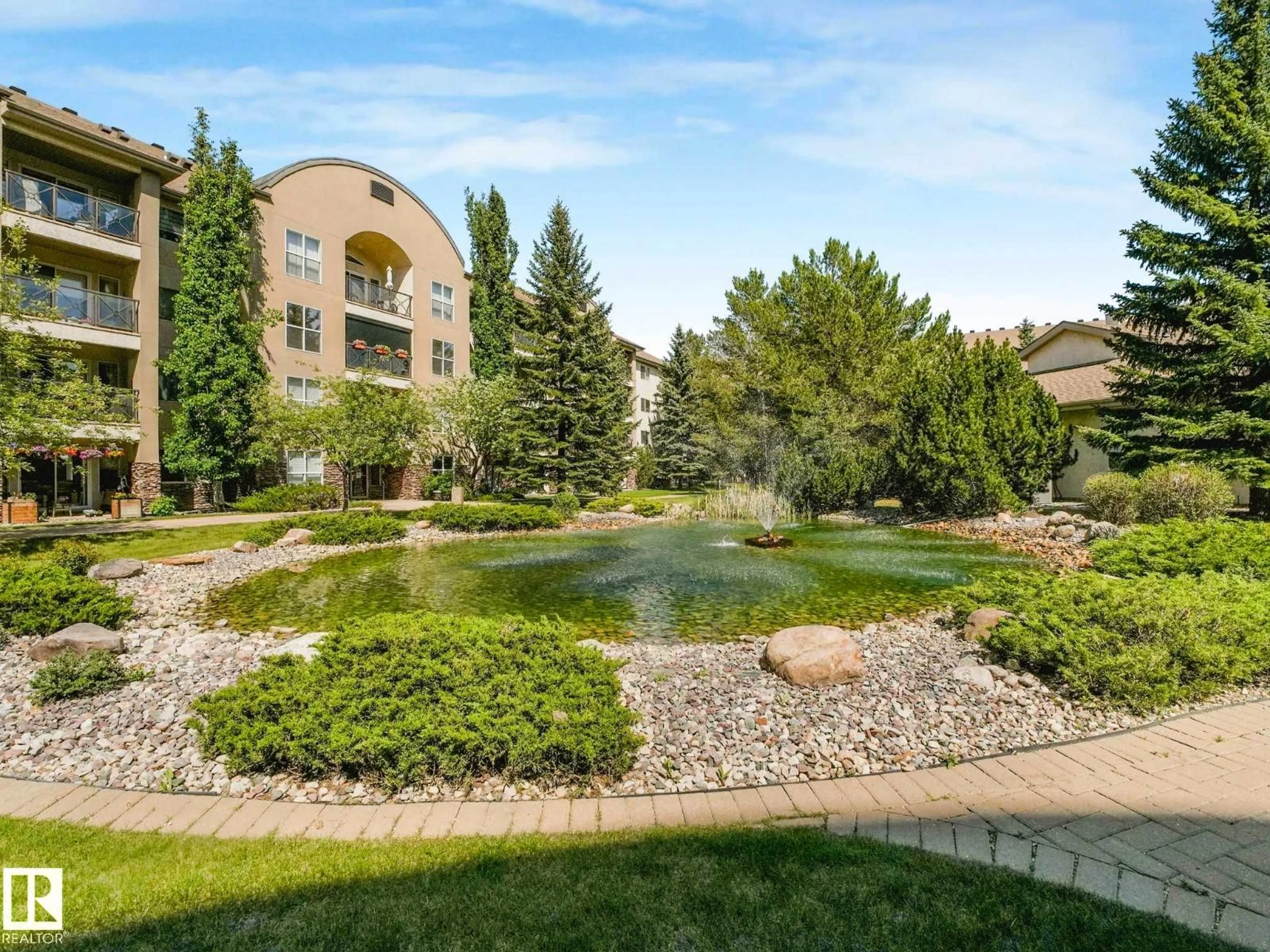Patio, water/lake/river/ocean view for #305 - 8922 156 ST, Edmonton Alberta T5R5Z3