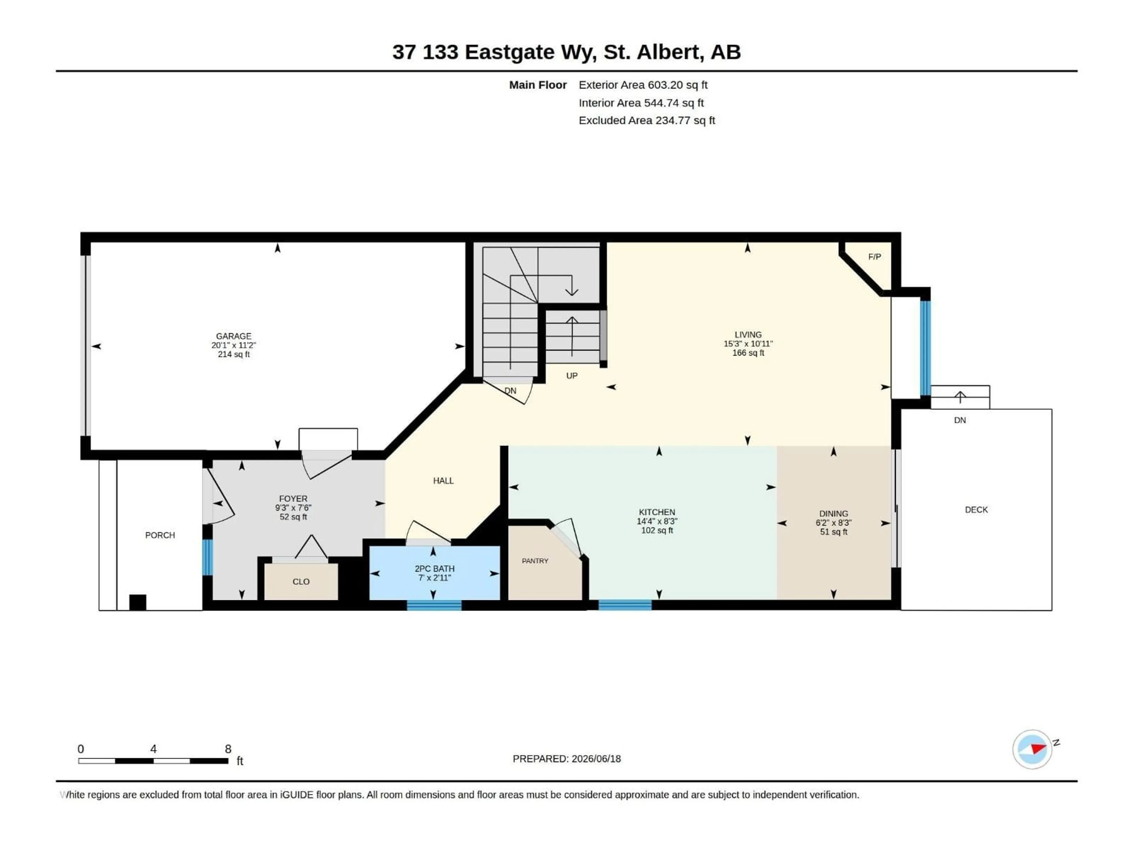 Floor plan for #37 - 133 EASTGATE WY, St. Albert Alberta T8N7M9