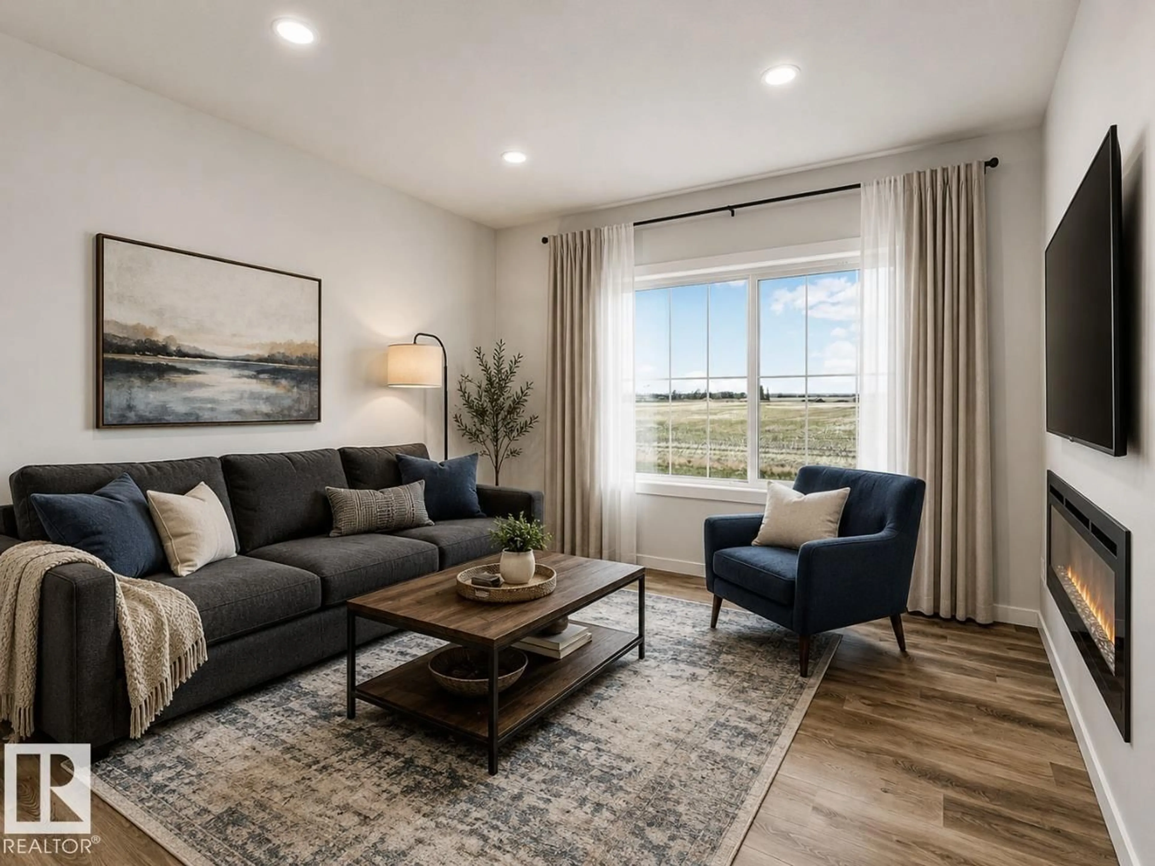 Living room with furniture, unknown for 303 LINDEN LO, Leduc Alberta T4X0L1
