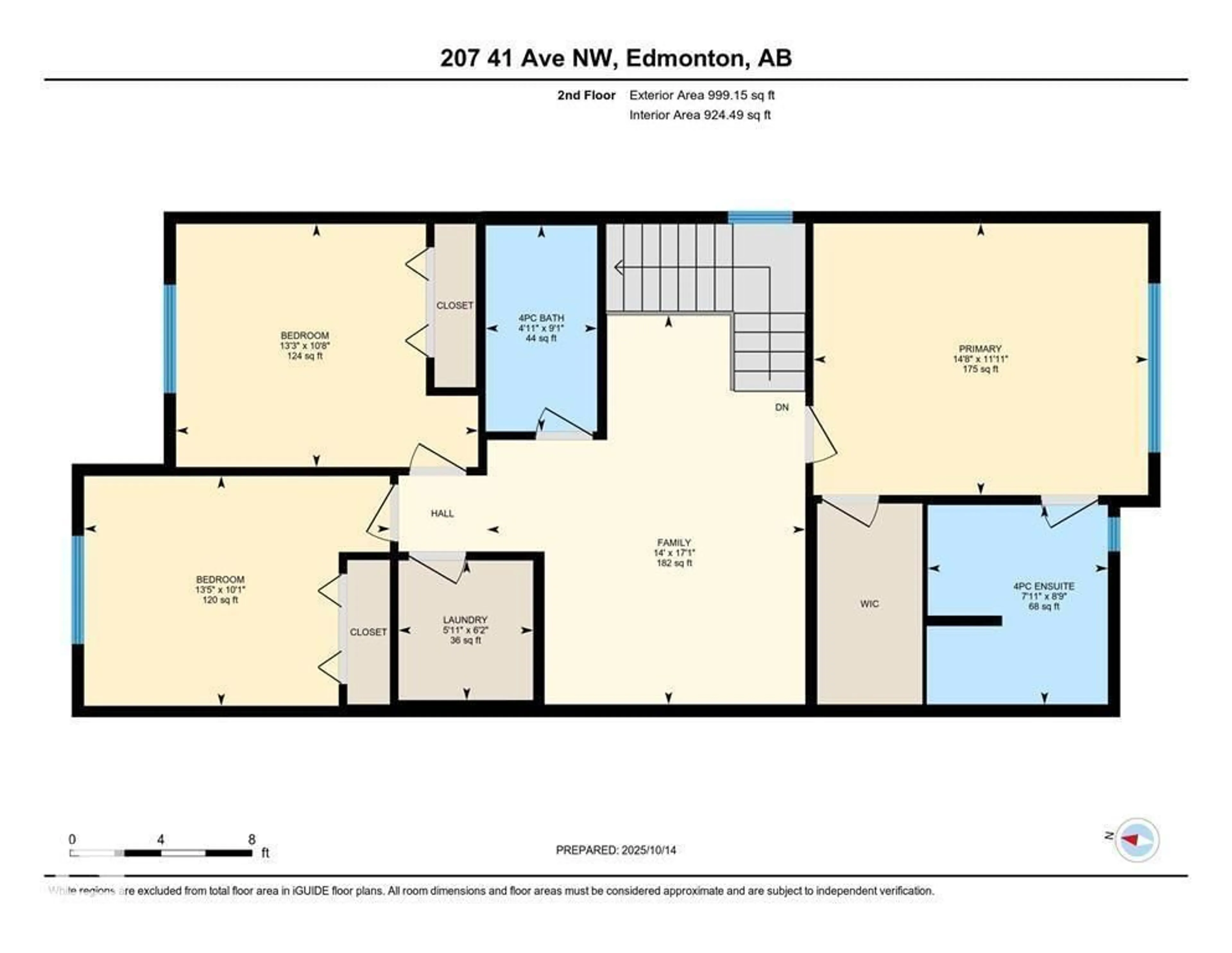 Floor plan for 207 41 AV, Edmonton Alberta T6T2E7