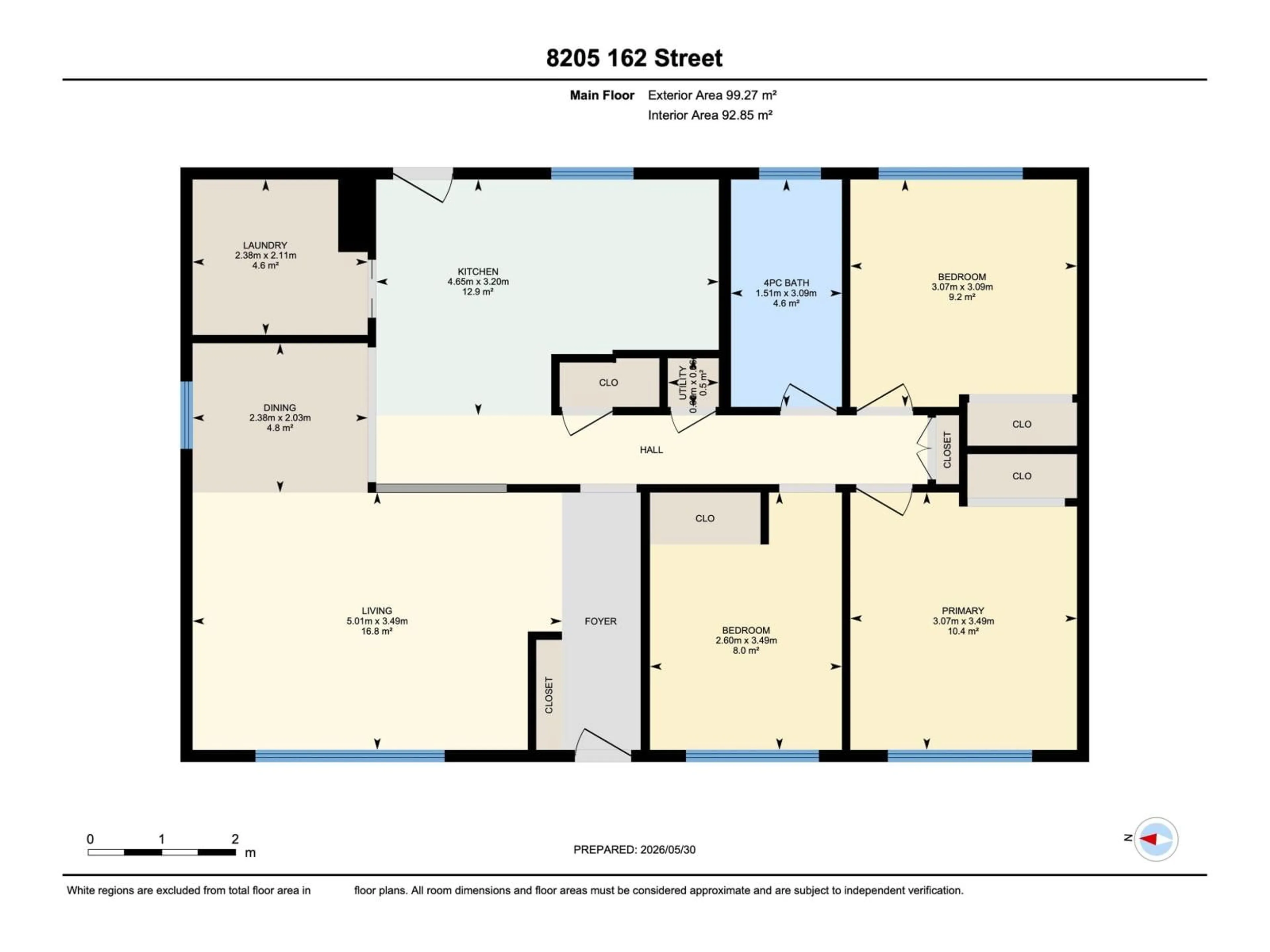 Floor plan for 8205 162 ST, Edmonton Alberta T5R2L9