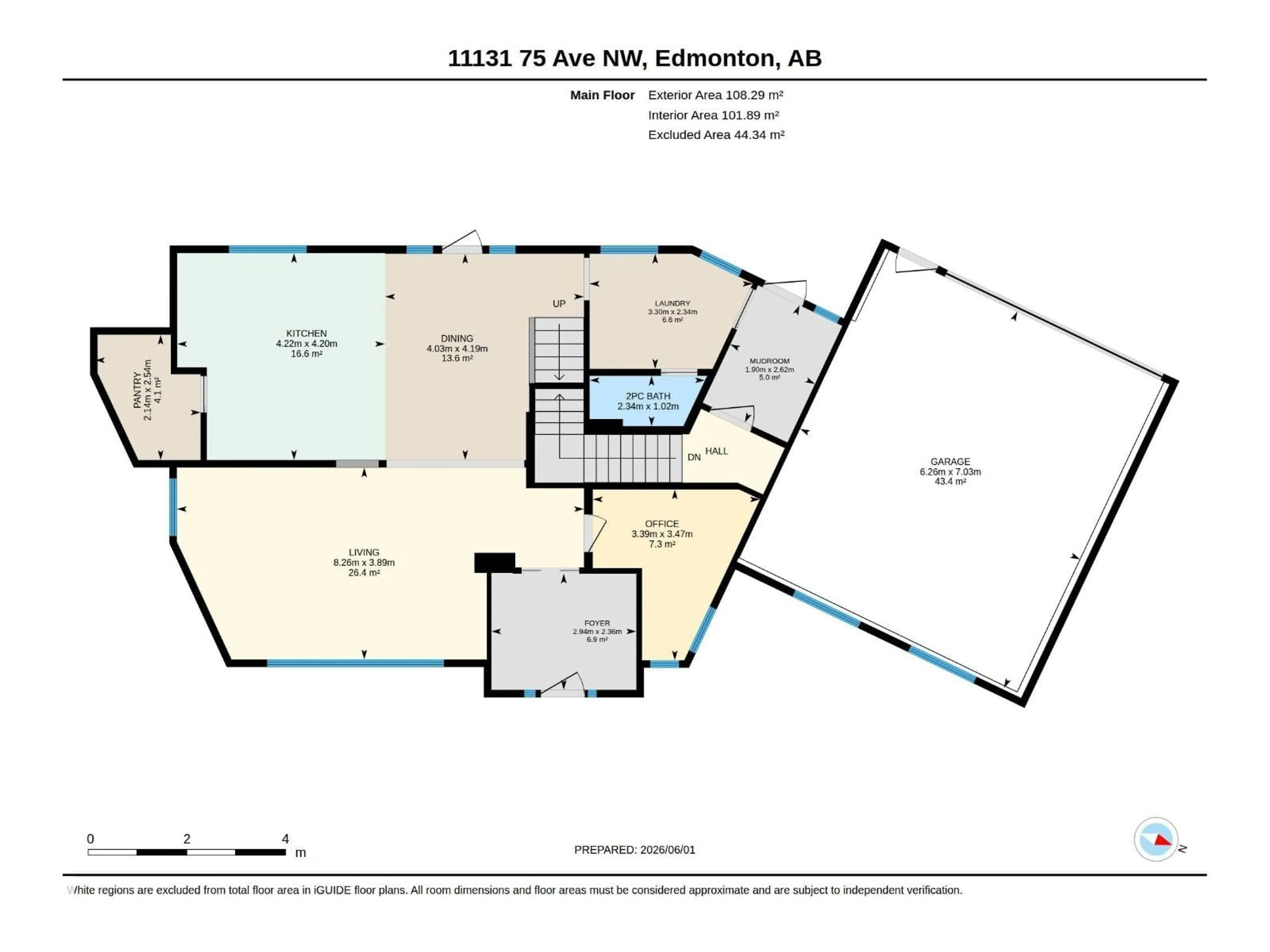 Floor plan for 11131 75 AV, Edmonton Alberta T6G0H1