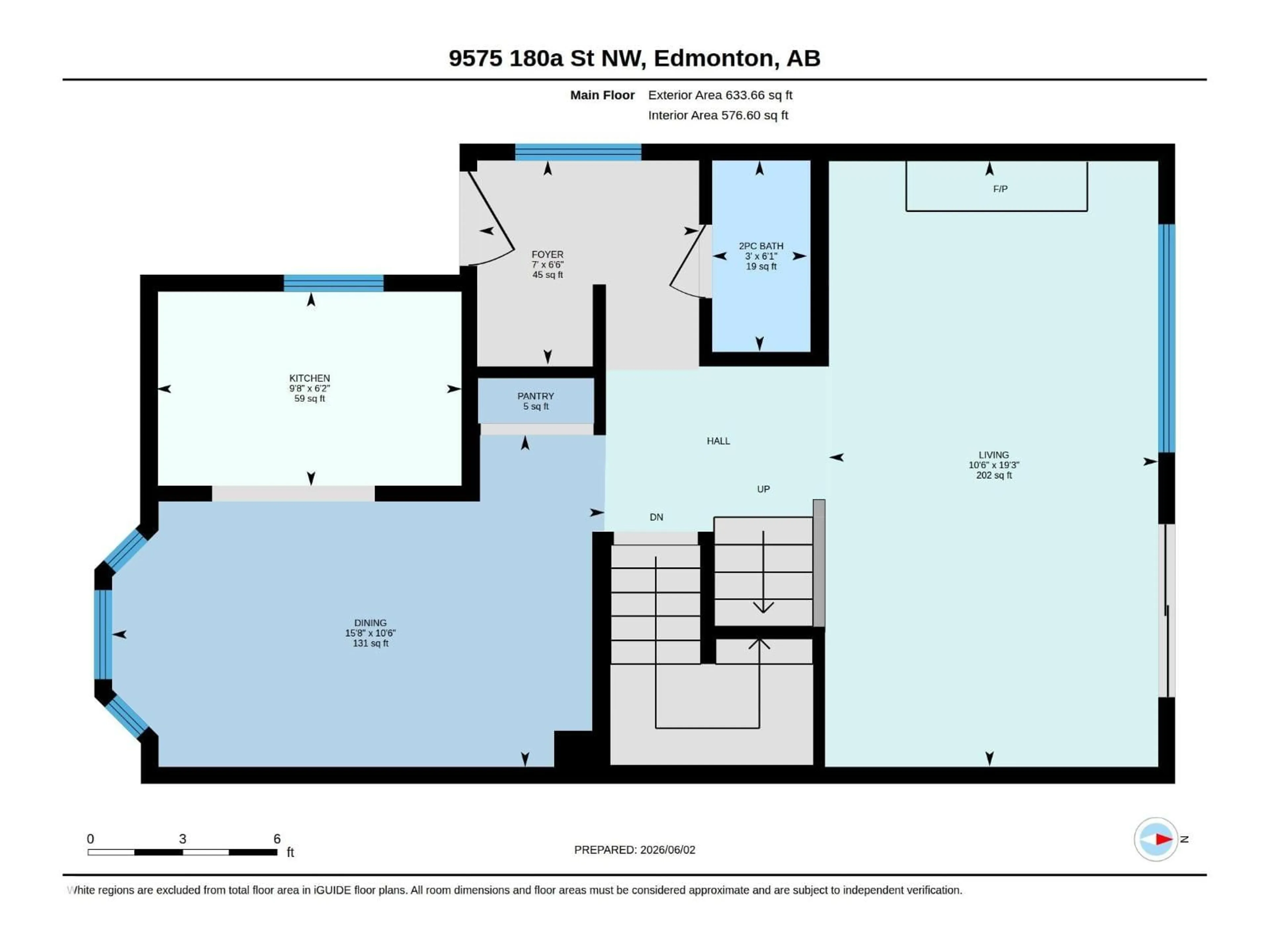 Floor plan for NW - 9575 180A ST, Edmonton Alberta T5T2Z4