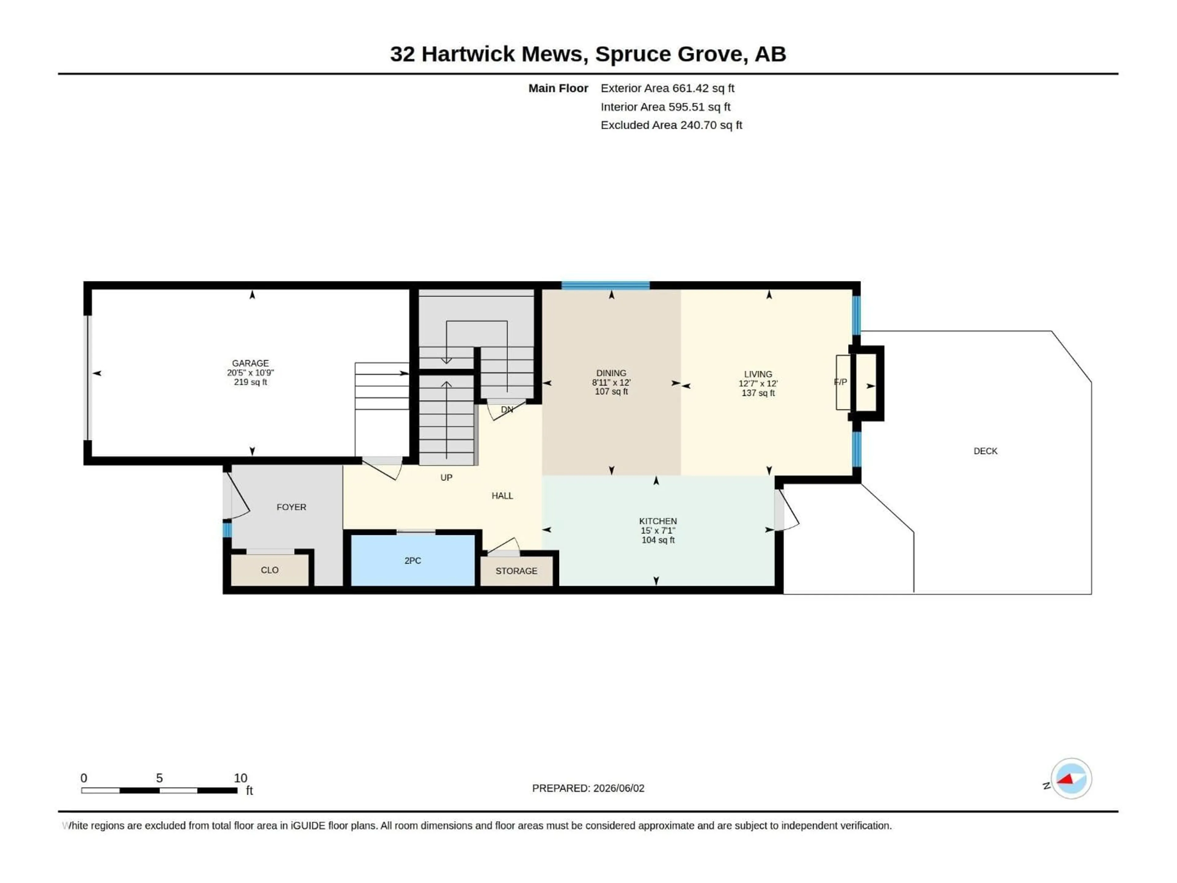 Floor plan for 32 HARTWICK ME, Spruce Grove Alberta T7X0A5
