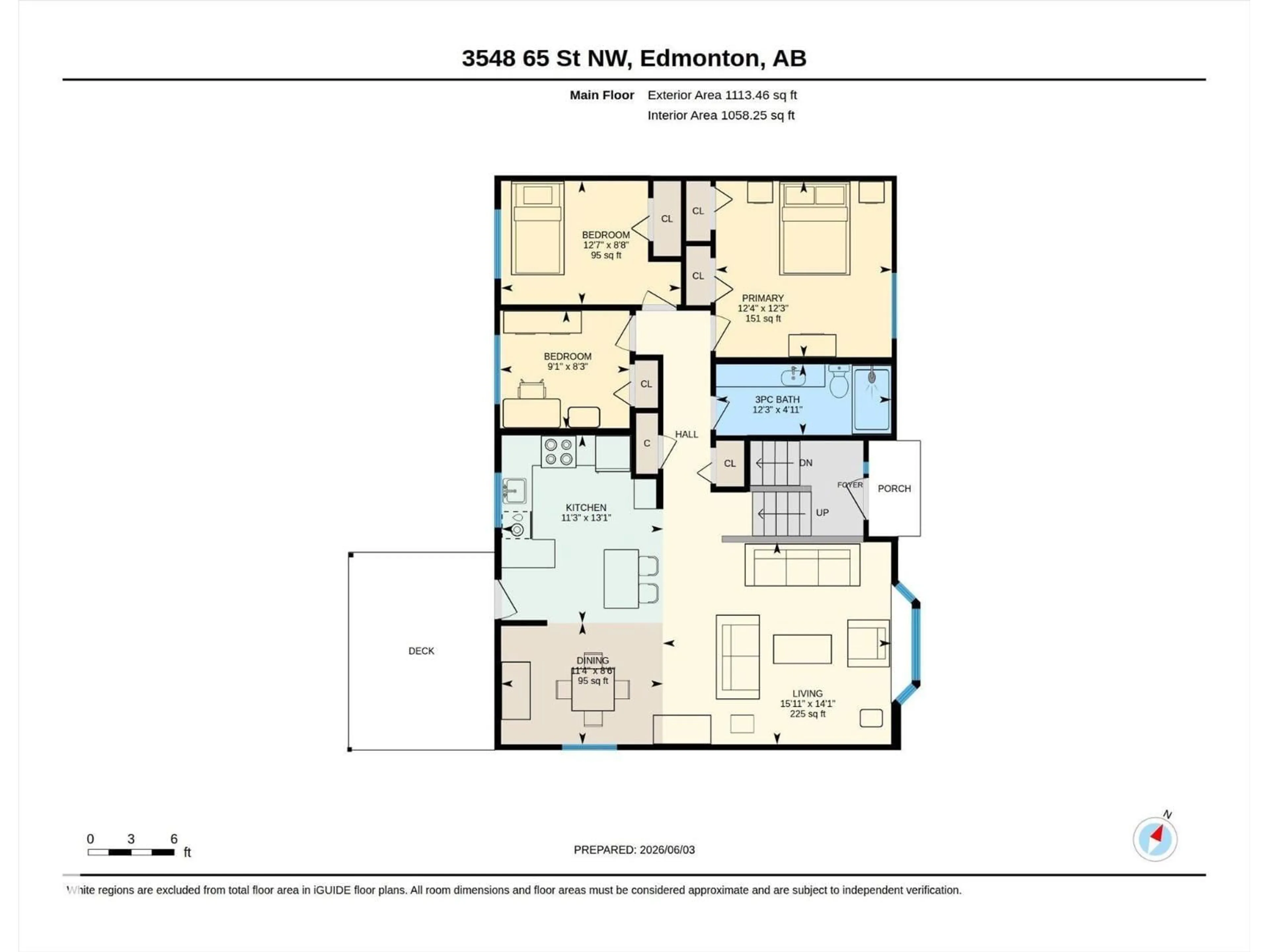 Floor plan for 3548 65 ST, Edmonton Alberta T6L1G4