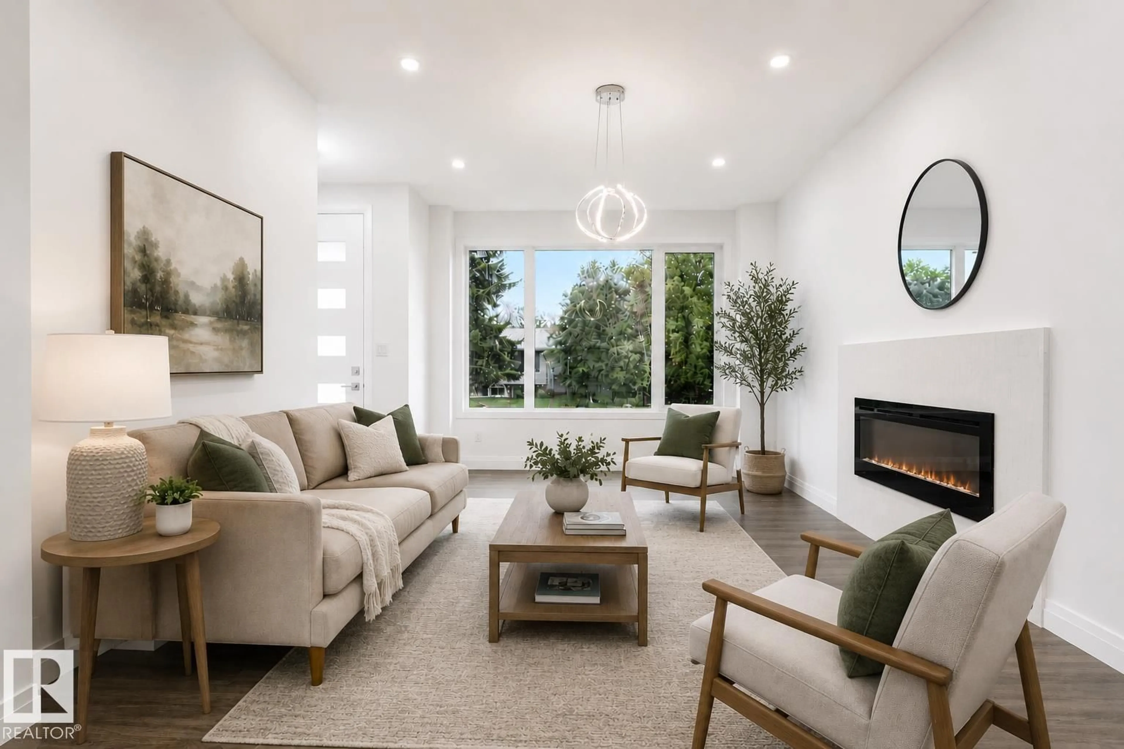 Living room with furniture, unknown for NW - 8731 154 ST, Edmonton Alberta T5R1S6
