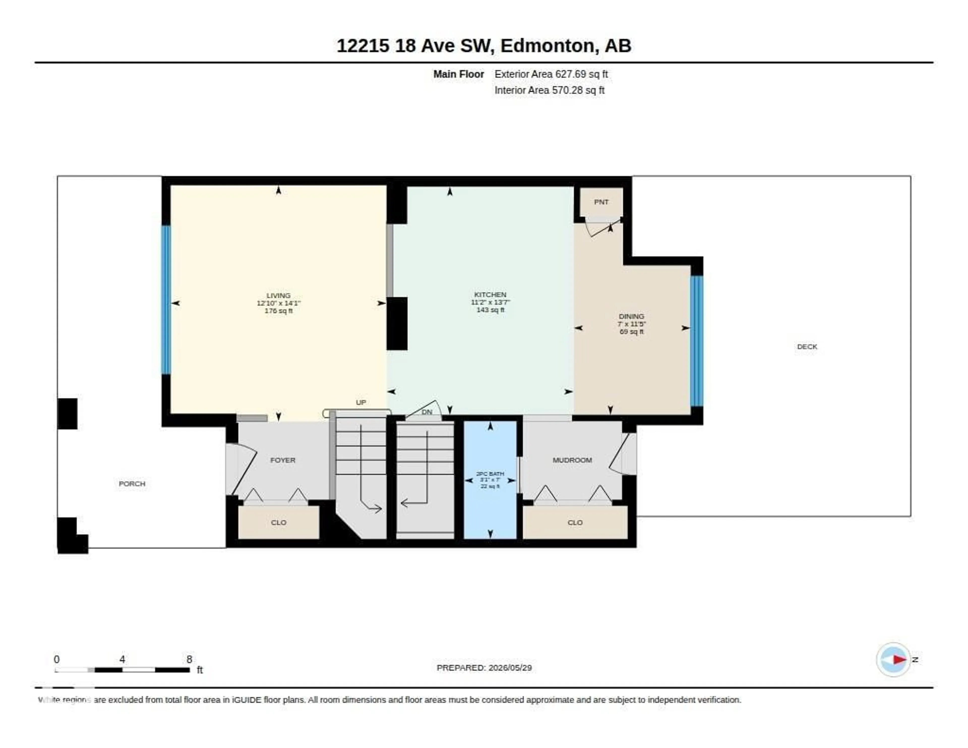 Floor plan for SW SW - 12215 18 AV, Edmonton Alberta T6W1S3