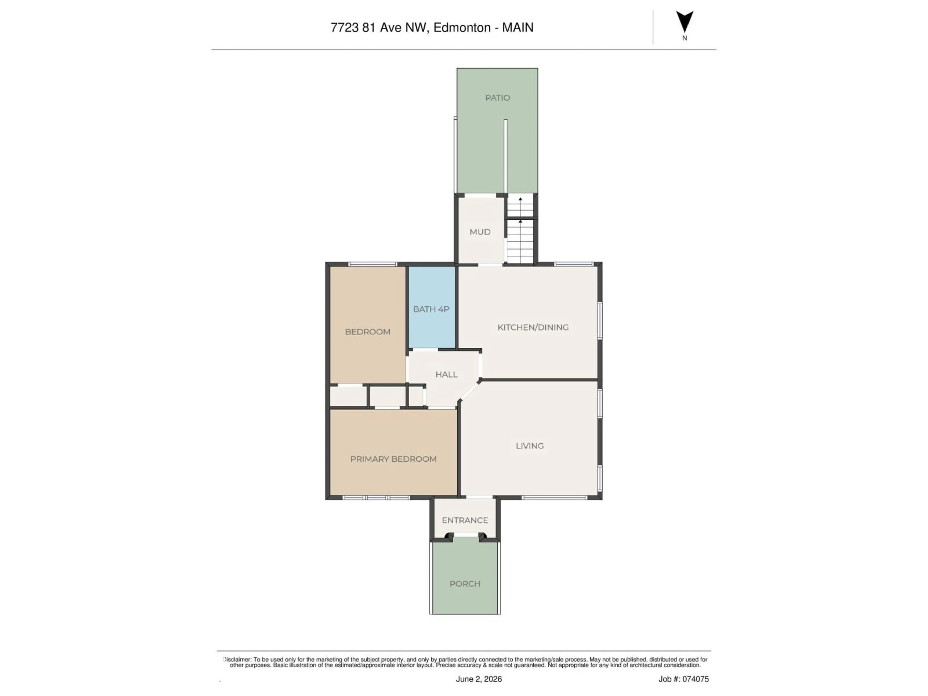 Floor plan for 7723 81 AV, Edmonton Alberta T6C0V4