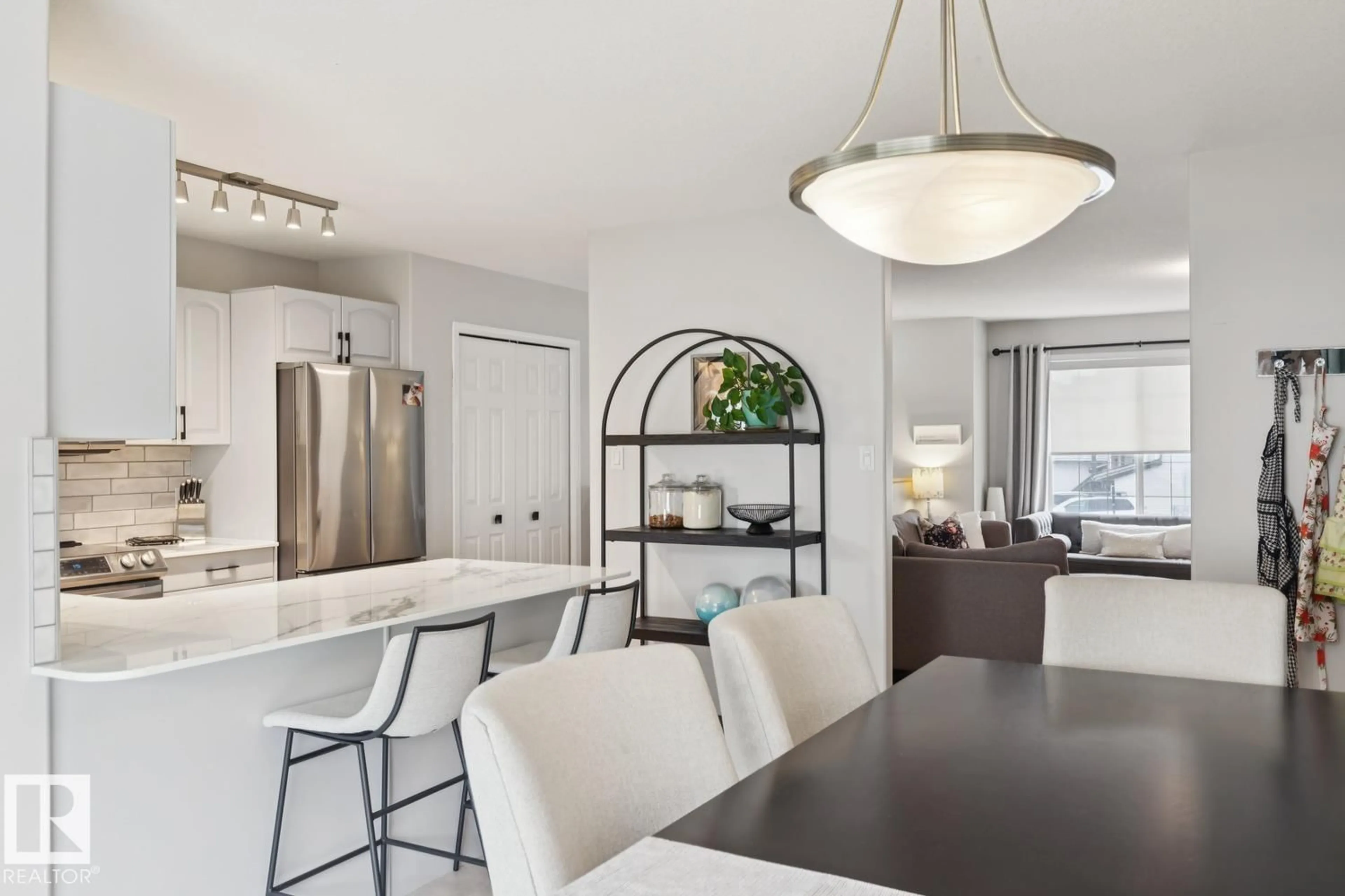 Open concept kitchen, ceramic/tile floor for 225 BLACKBURN DR, Edmonton Alberta T6W1H1