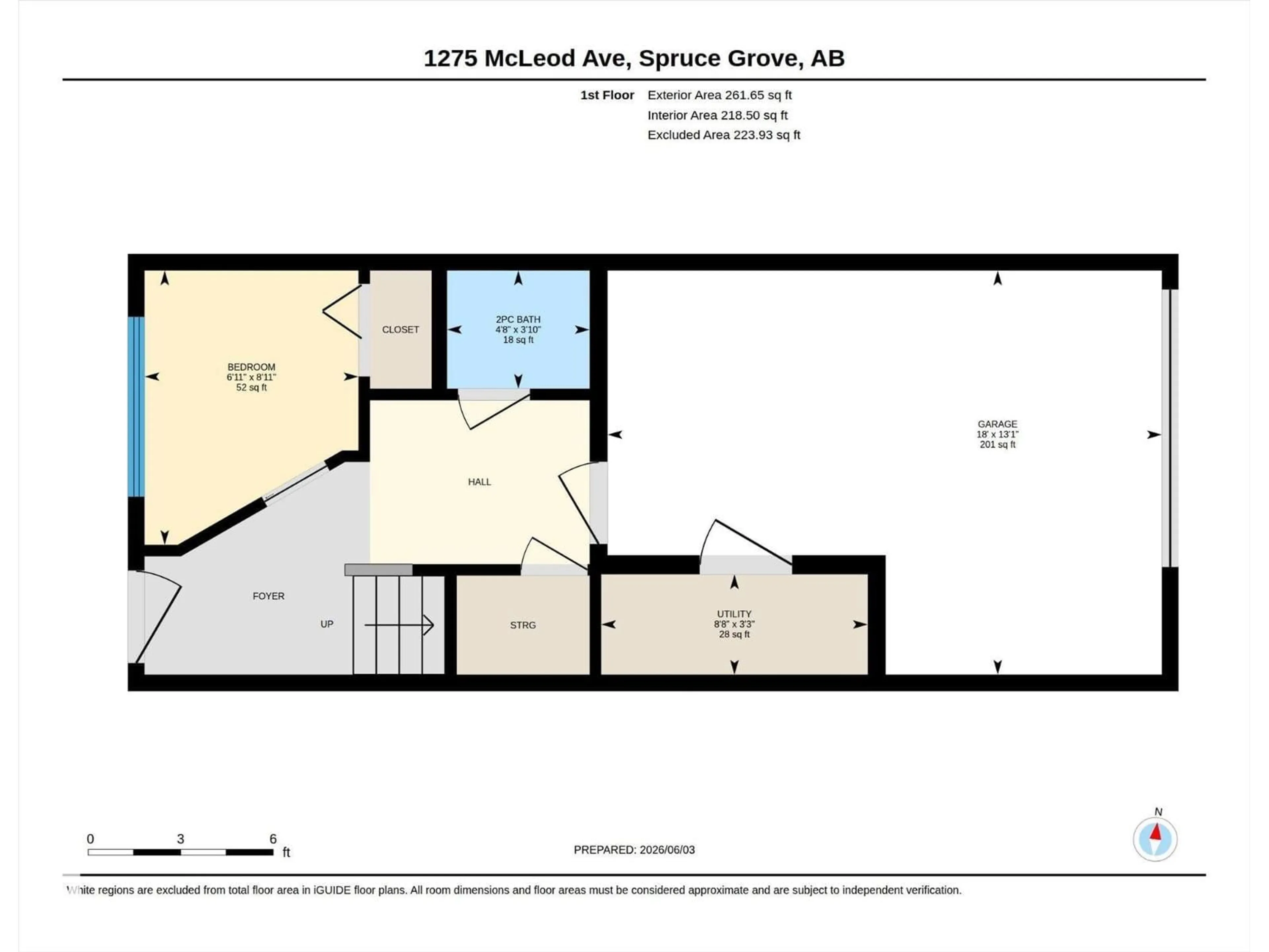 Floor plan for 1275 MCLEOD AV, Spruce Grove Alberta T7X2Y4
