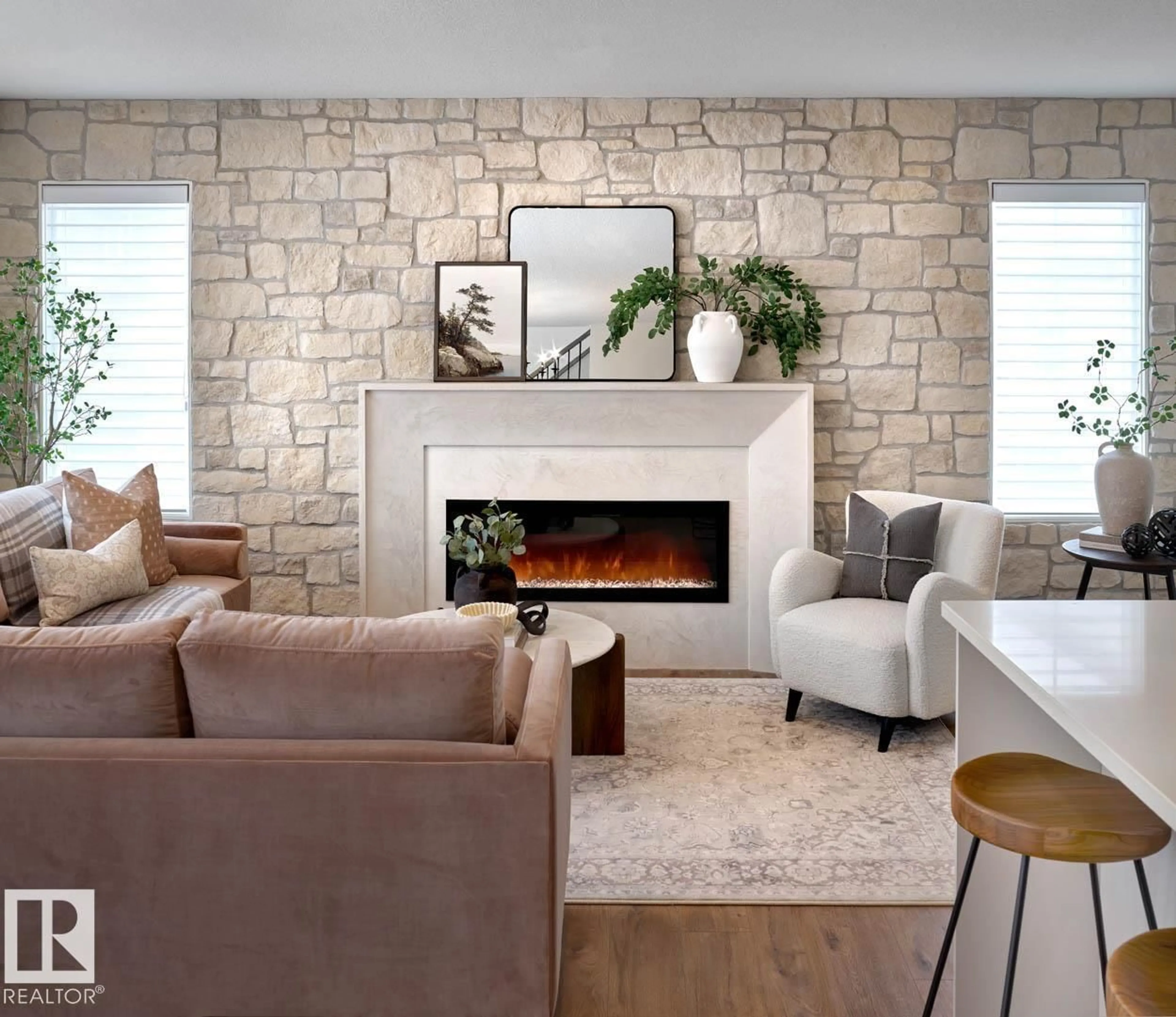 Living room with furniture, unknown for 19904 31 AV, Edmonton Alberta T6M1N7