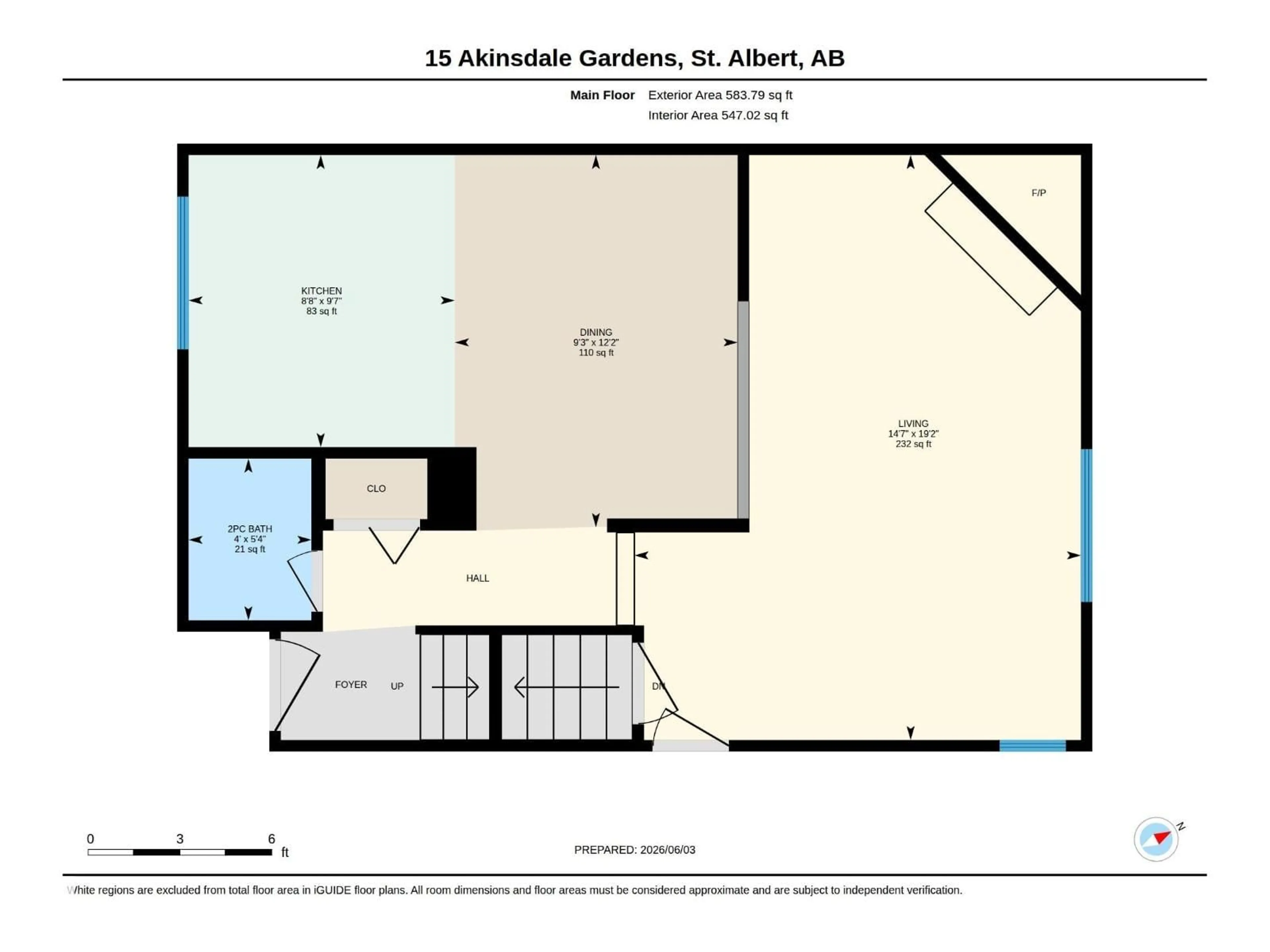 Floor plan for 15 AKINSDALE GD, St. Albert Alberta T8N3M6