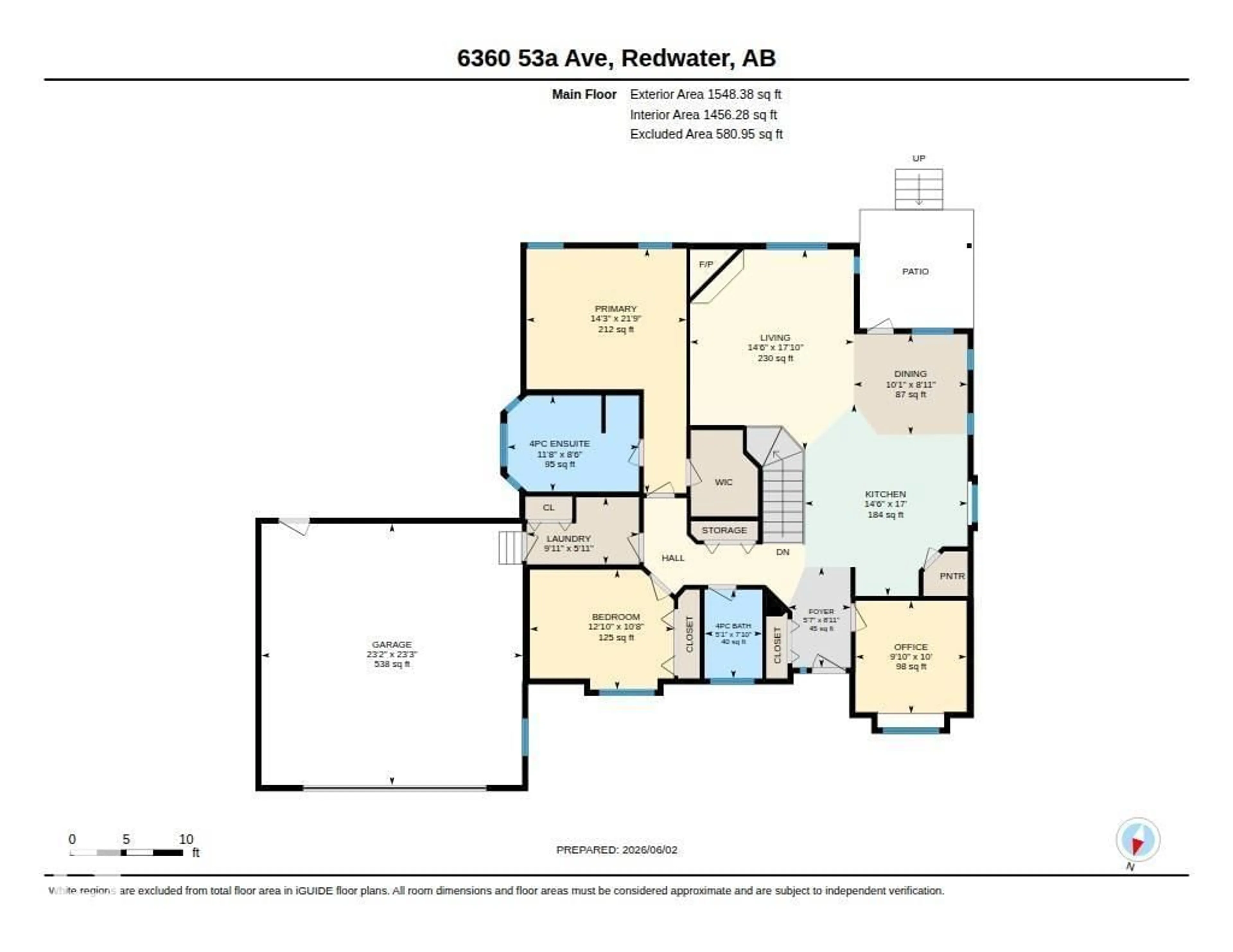 Floor plan for 6360 53A AV, Redwater Alberta T0A2W0