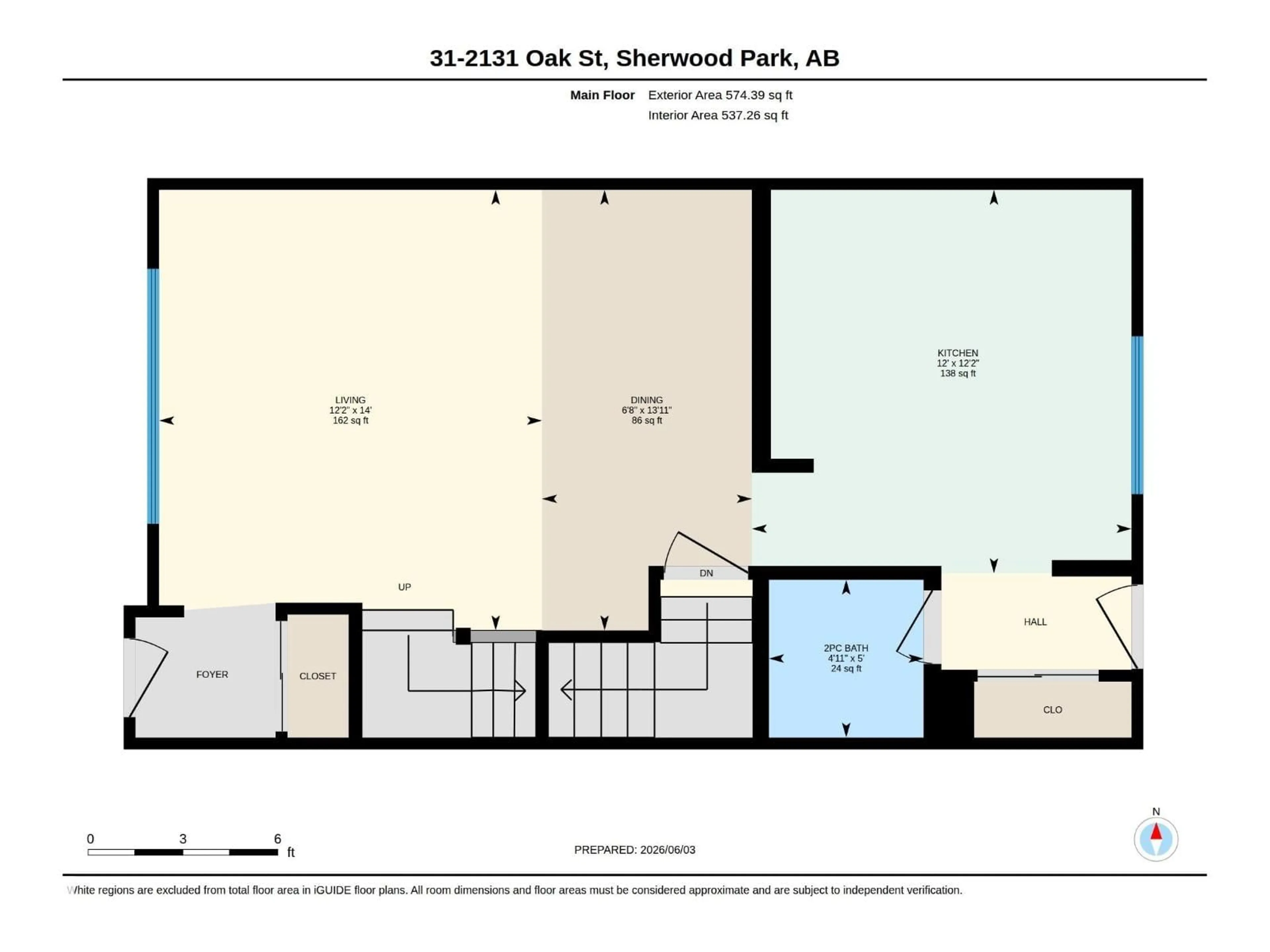Floor plan for #31 - 2131 OAK ST, Sherwood Park Alberta T8A4W9