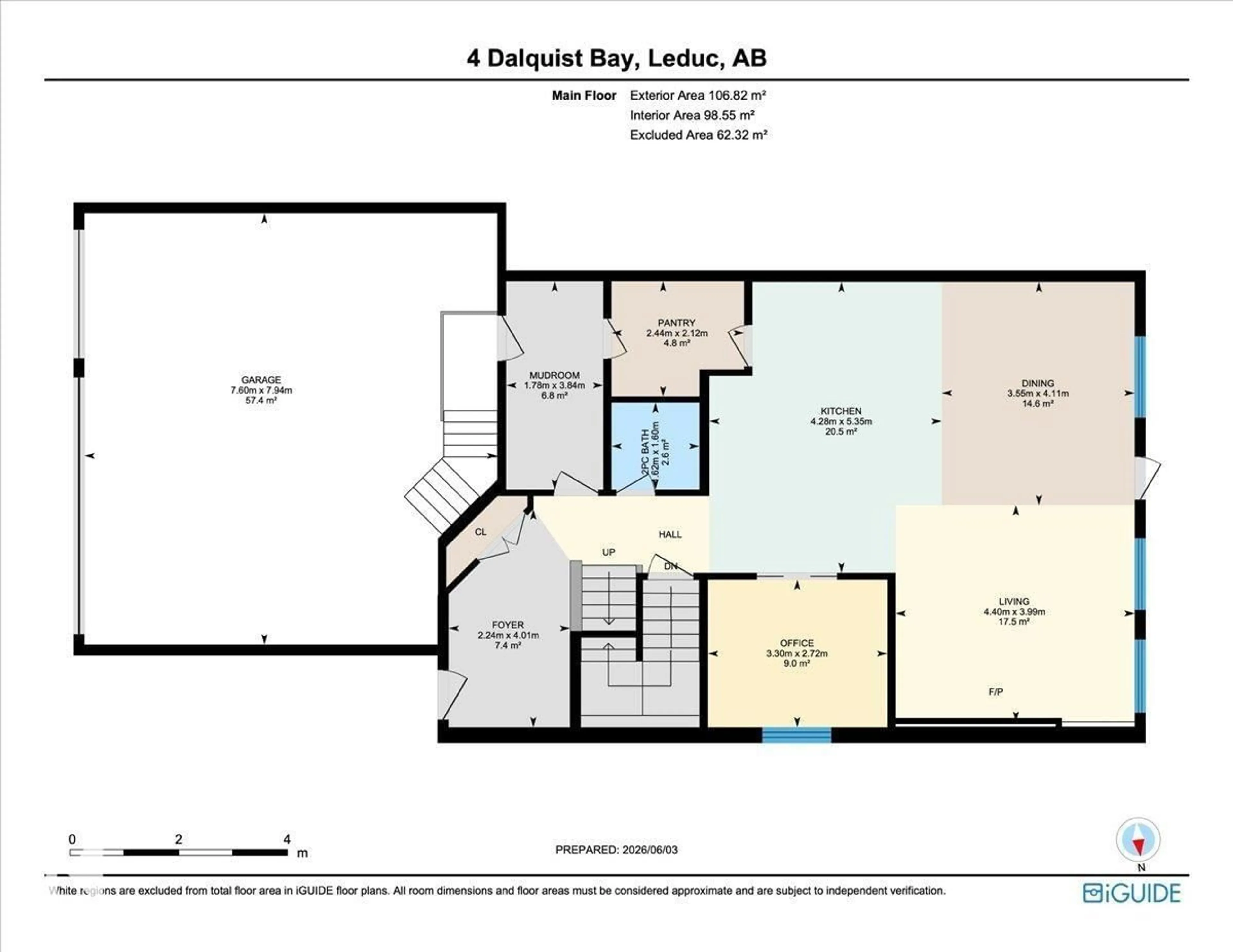 Floor plan for 4 DALQUIST, Leduc Alberta T9E0N4