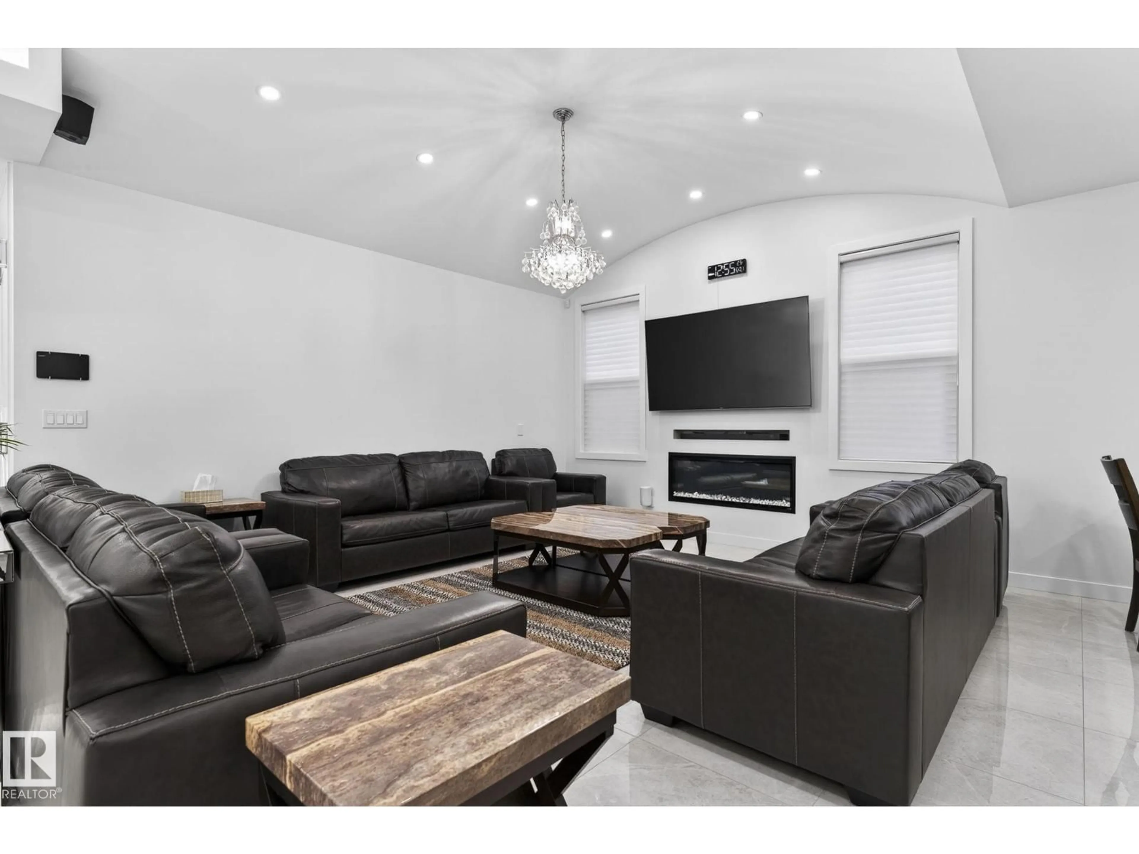 Living room with furniture, unknown for 7304 164 AV, Edmonton Alberta T5Z3Y3