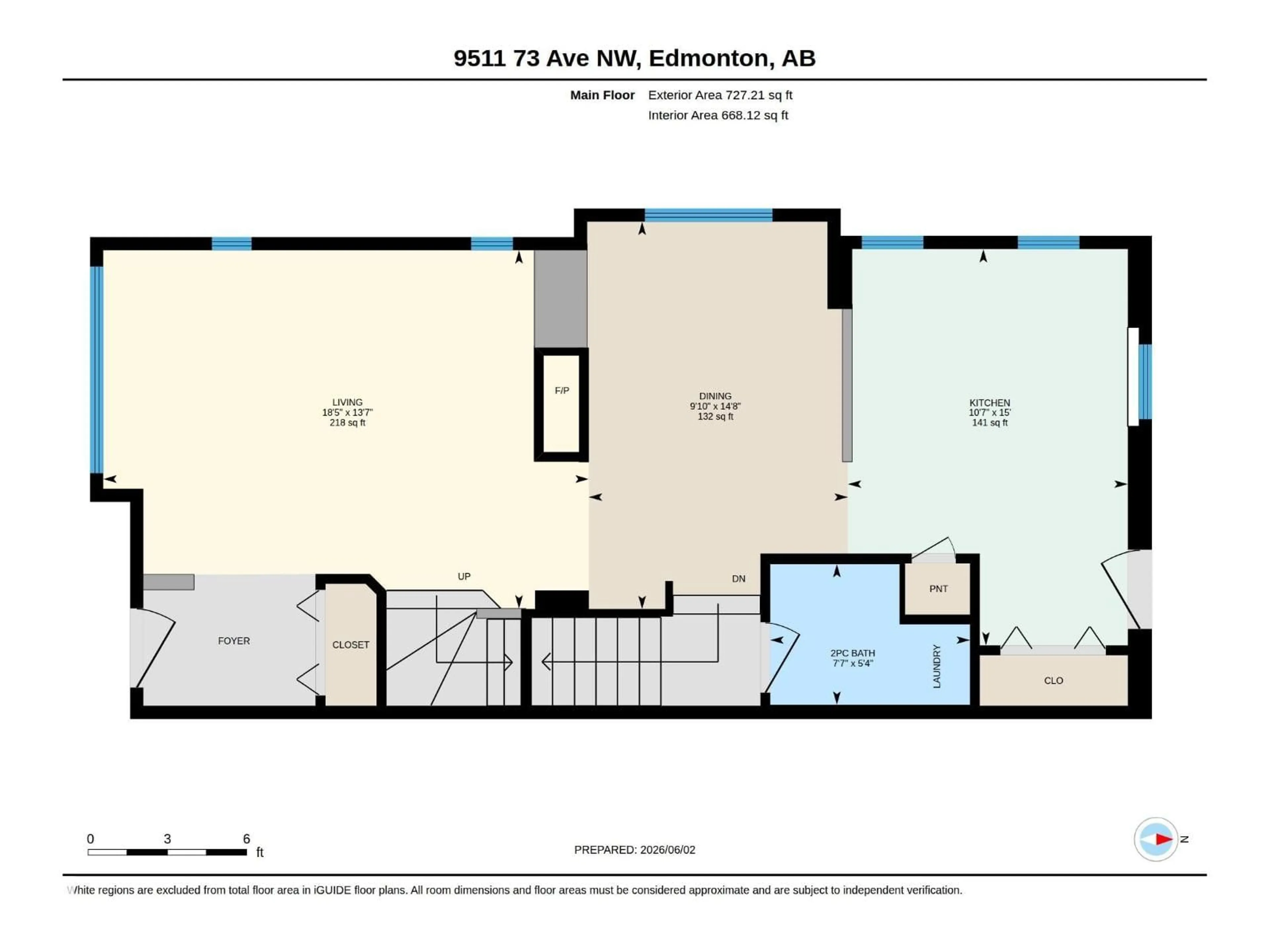Floor plan for NW - 9551 73 AV, Edmonton Alberta T6E1B1