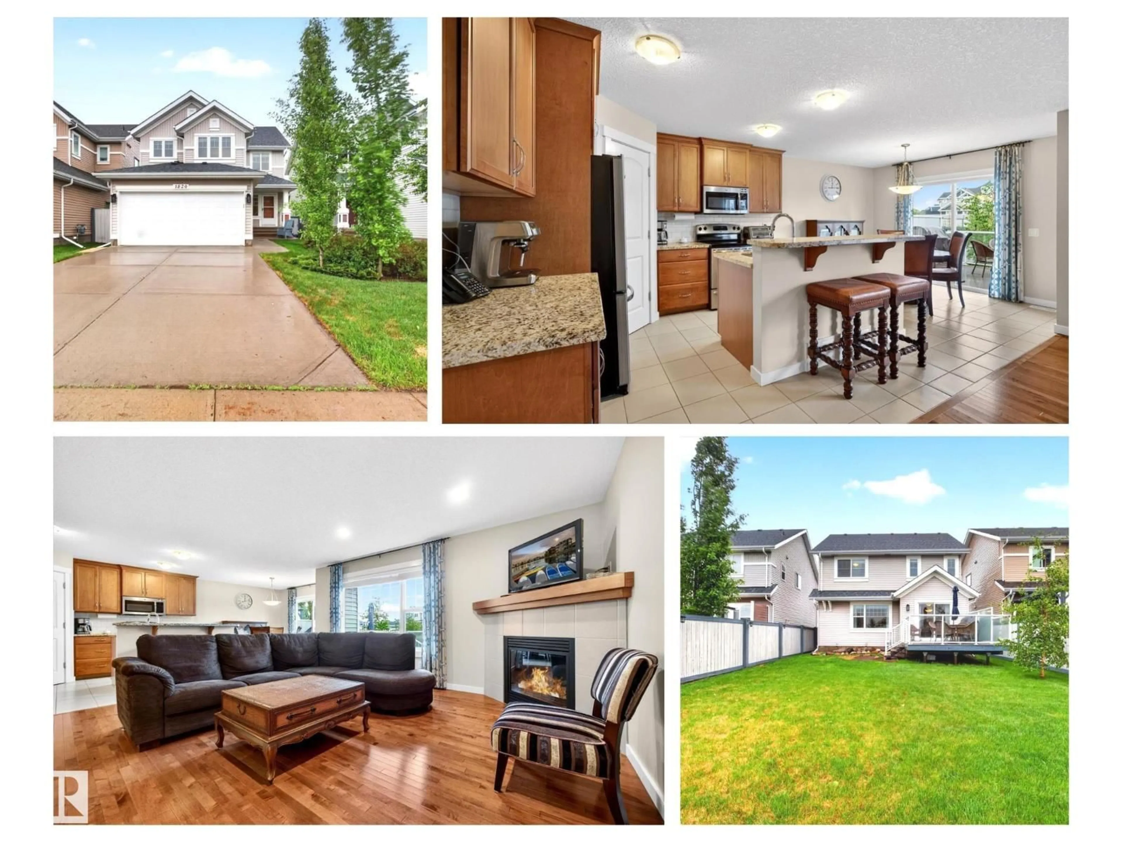 Open concept kitchen, wood/laminate floor for 1820 86 ST, Edmonton Alberta T6X1J4