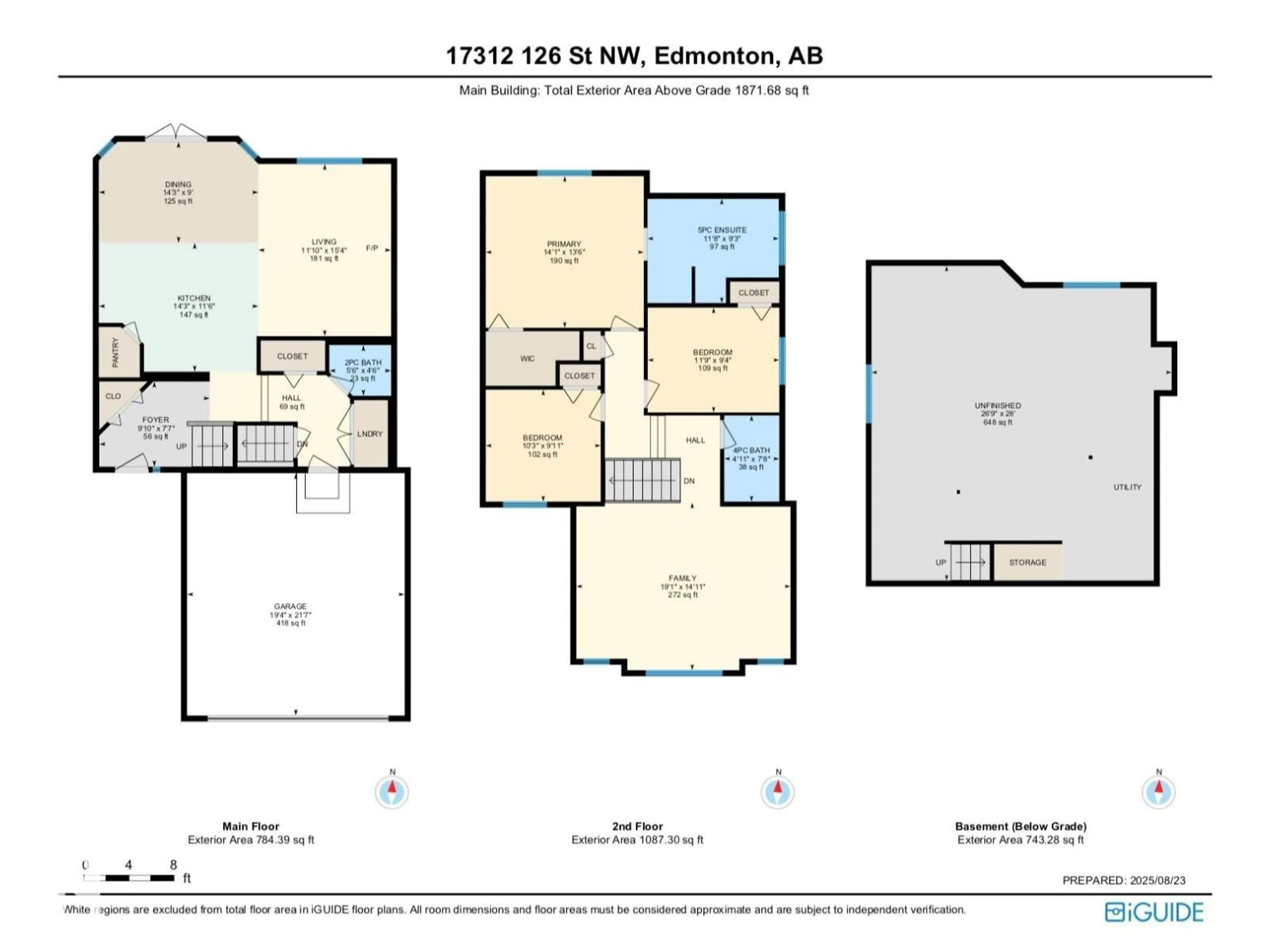 Floor plan for 17312 126 ST, Edmonton Alberta T5X0J9