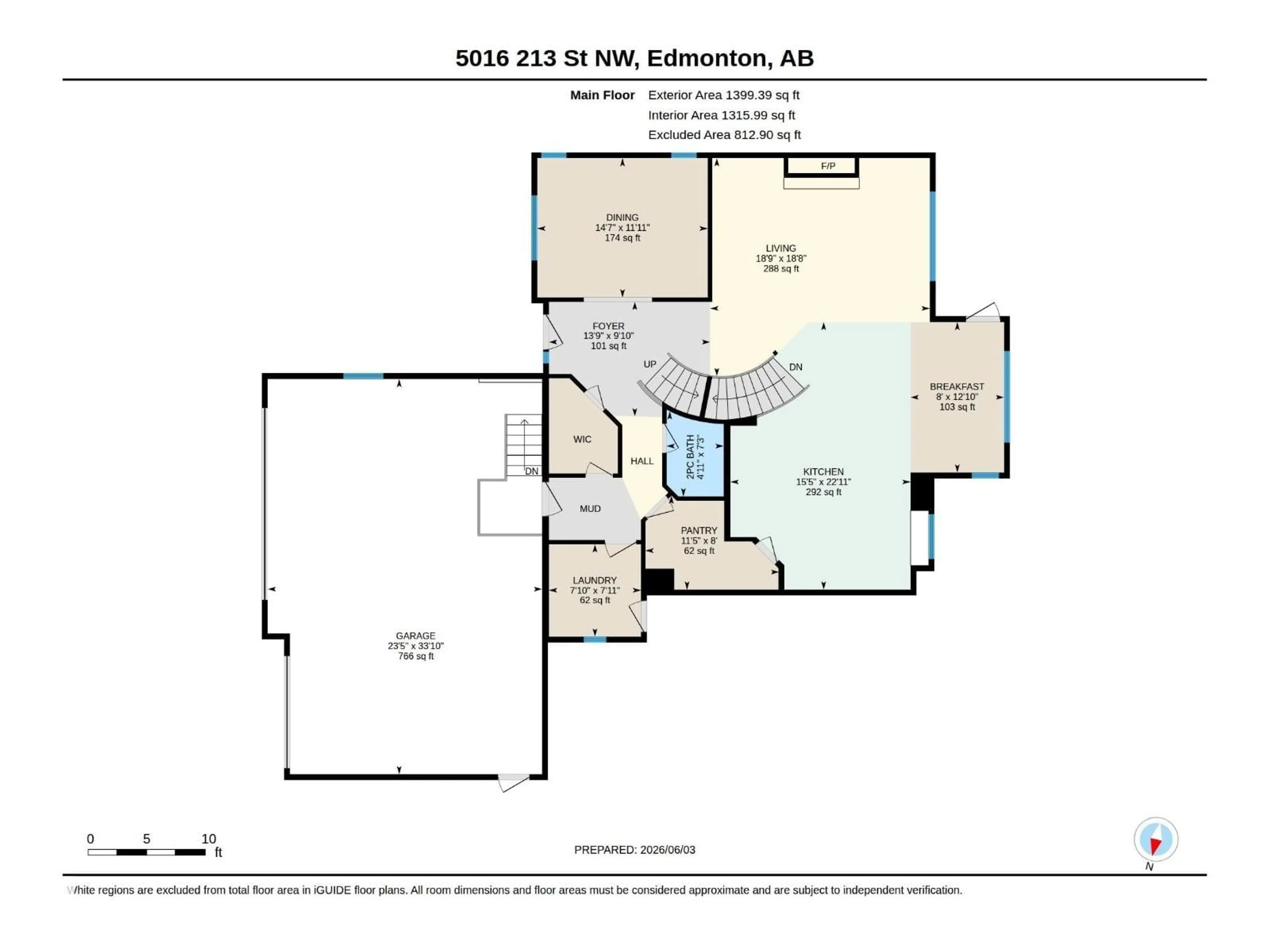 Floor plan for NW - 5016 213 ST, Edmonton Alberta T6M0G6