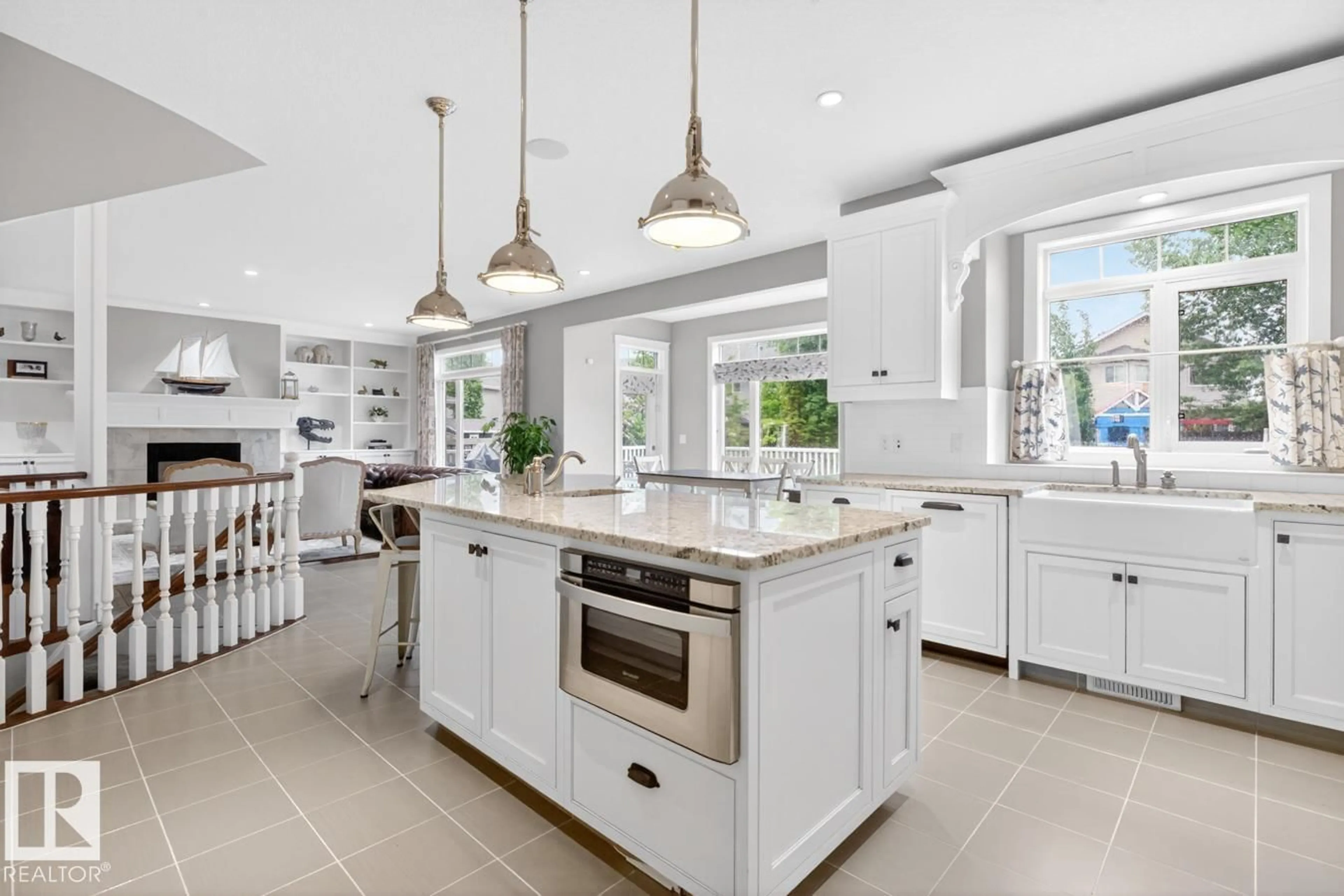 Open concept kitchen, ceramic/tile floor for NW - 5016 213 ST, Edmonton Alberta T6M0G6