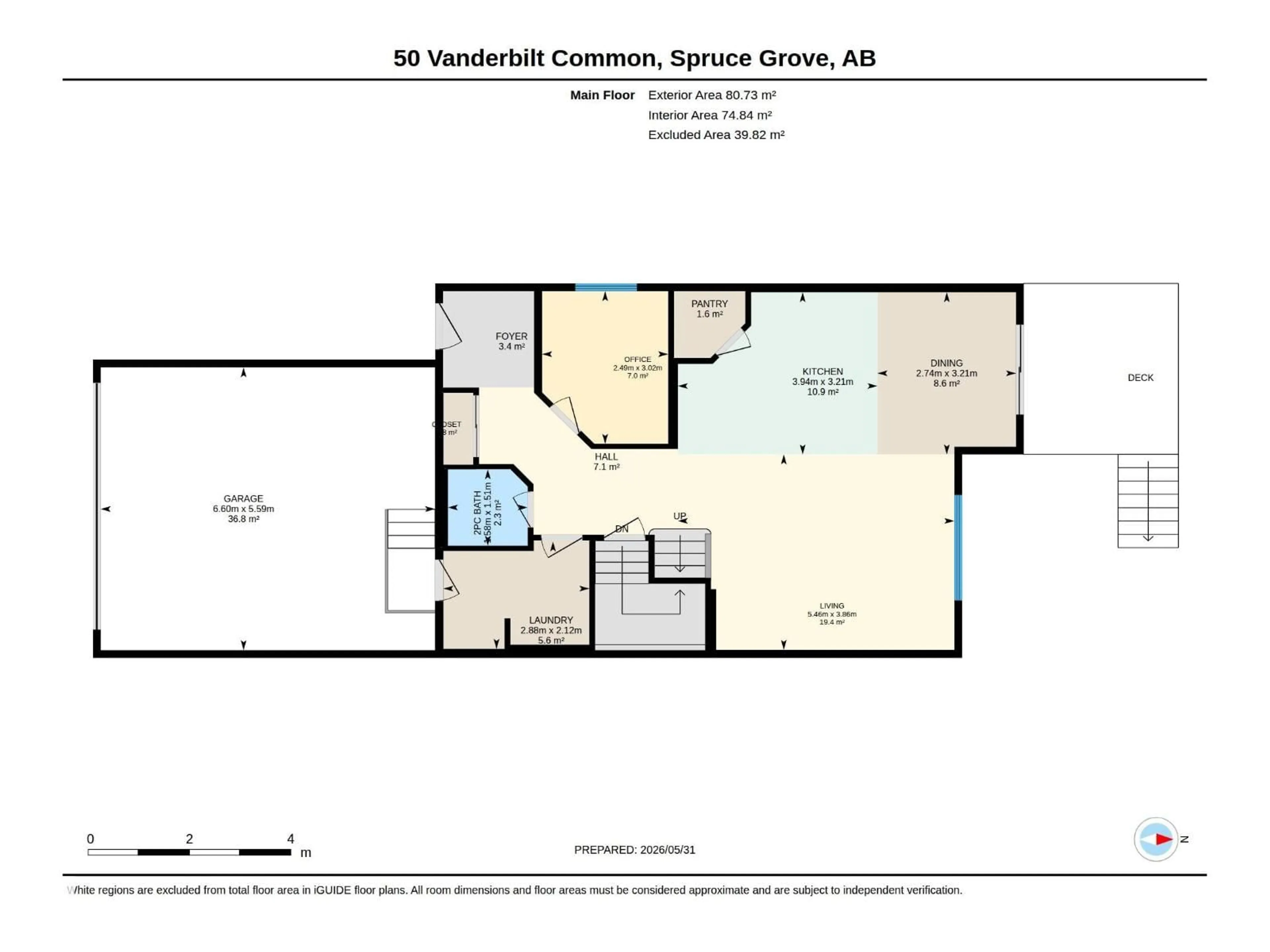 Floor plan for 50 VANDERBILT CM, Spruce Grove Alberta T7X0S9