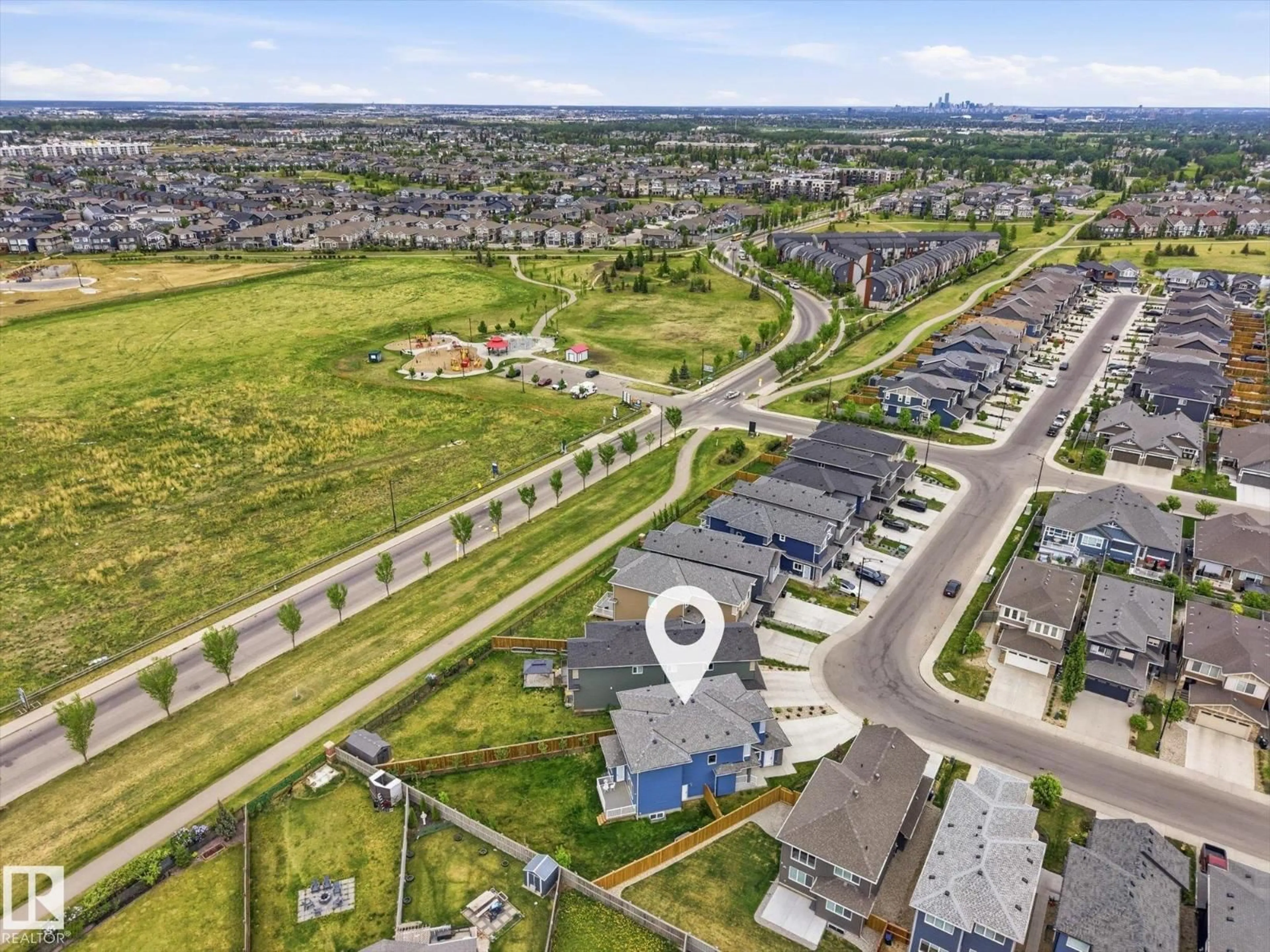 A pic from outside/outdoor area/front of a property/back of a property/a pic from drone, street for NW - 8182 222A ST, Edmonton Alberta T5T7L2