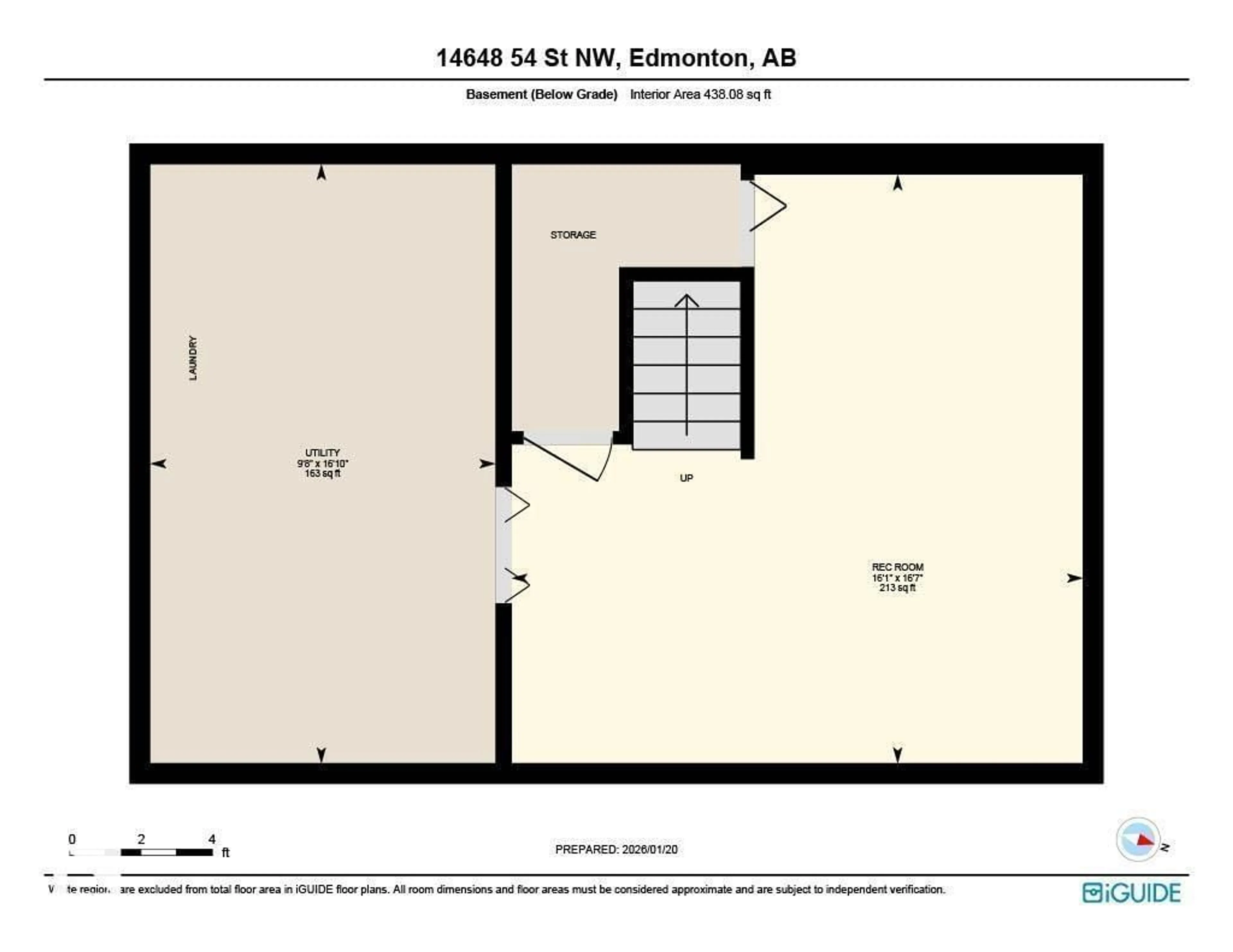 Floor plan for NW - 14648 54 ST, Edmonton Alberta T5A4L5