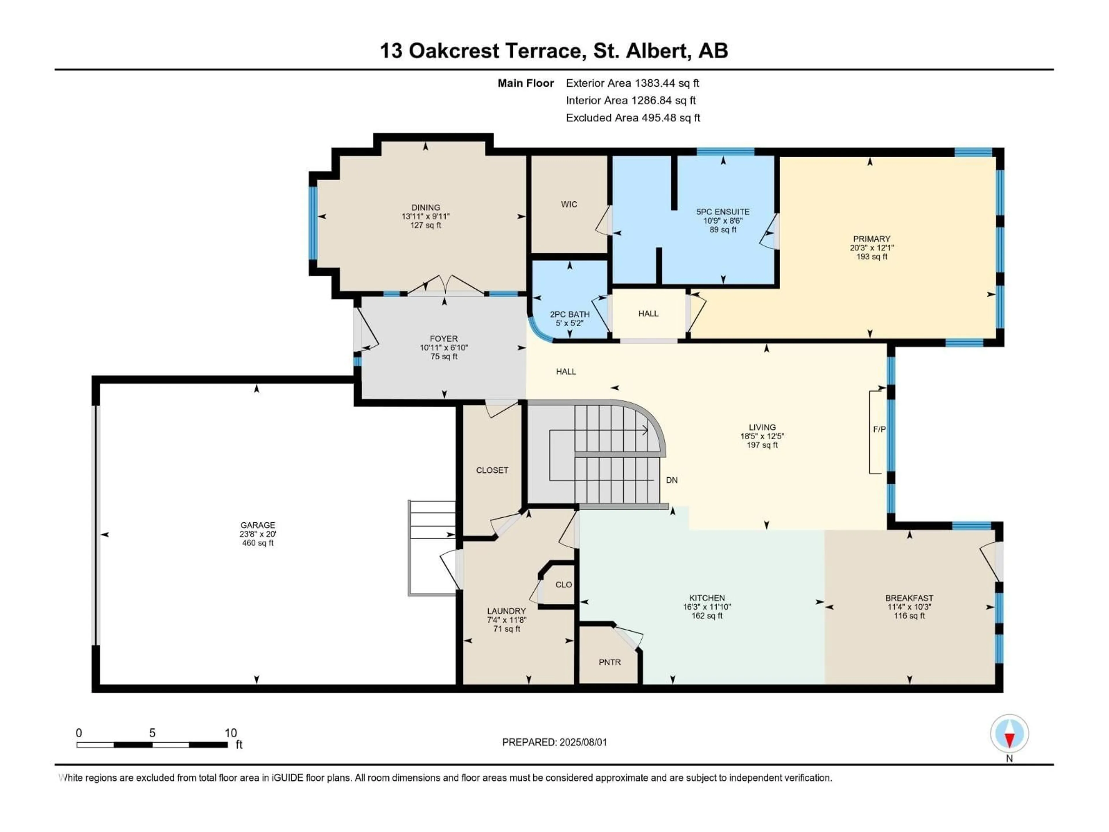 Floor plan for 13 OAKCREST TC, St. Albert Alberta T8N3L1