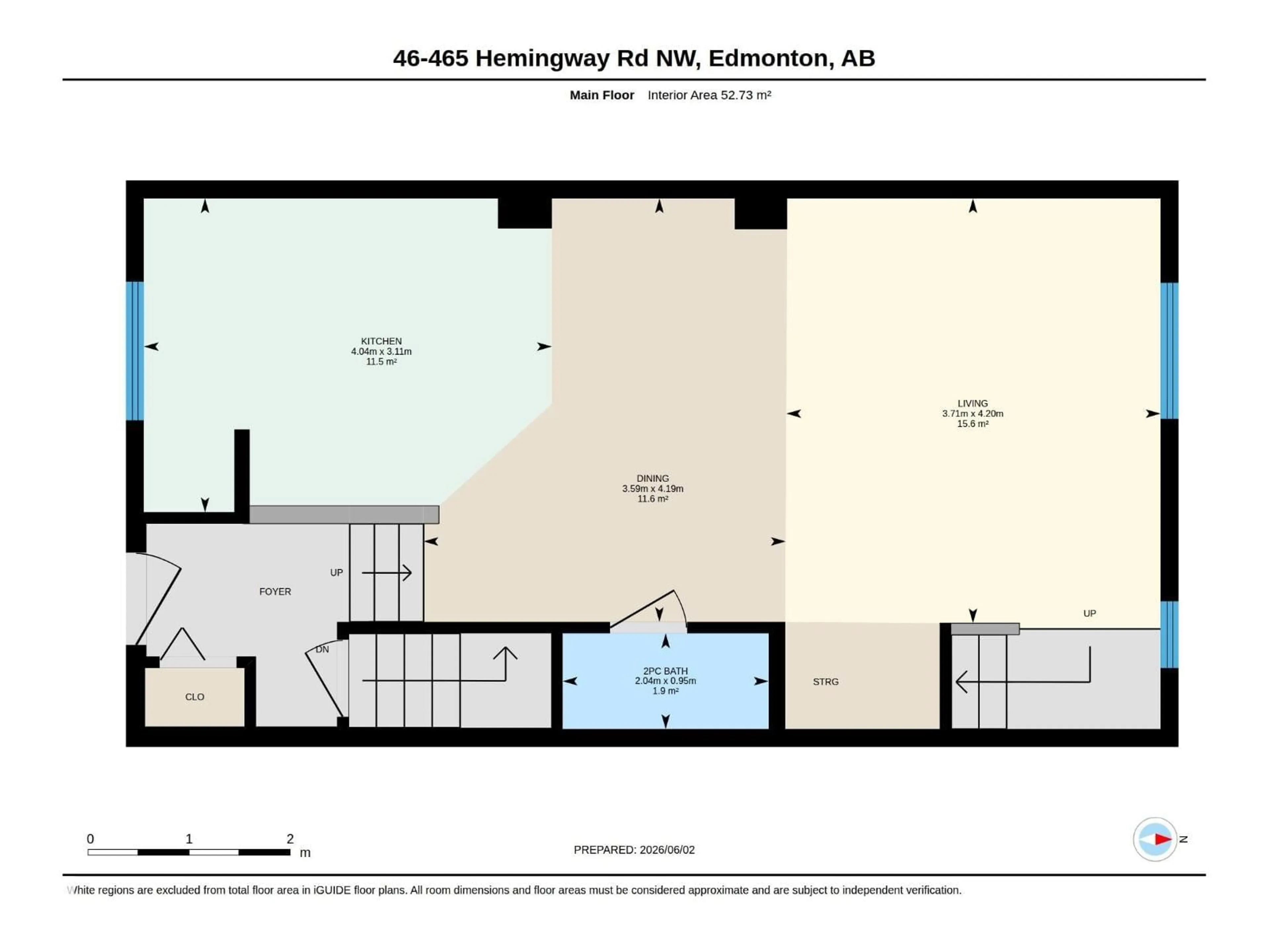 Floor plan for #46 - 465 HEMINGWAY RD, Edmonton Alberta T6M0J7