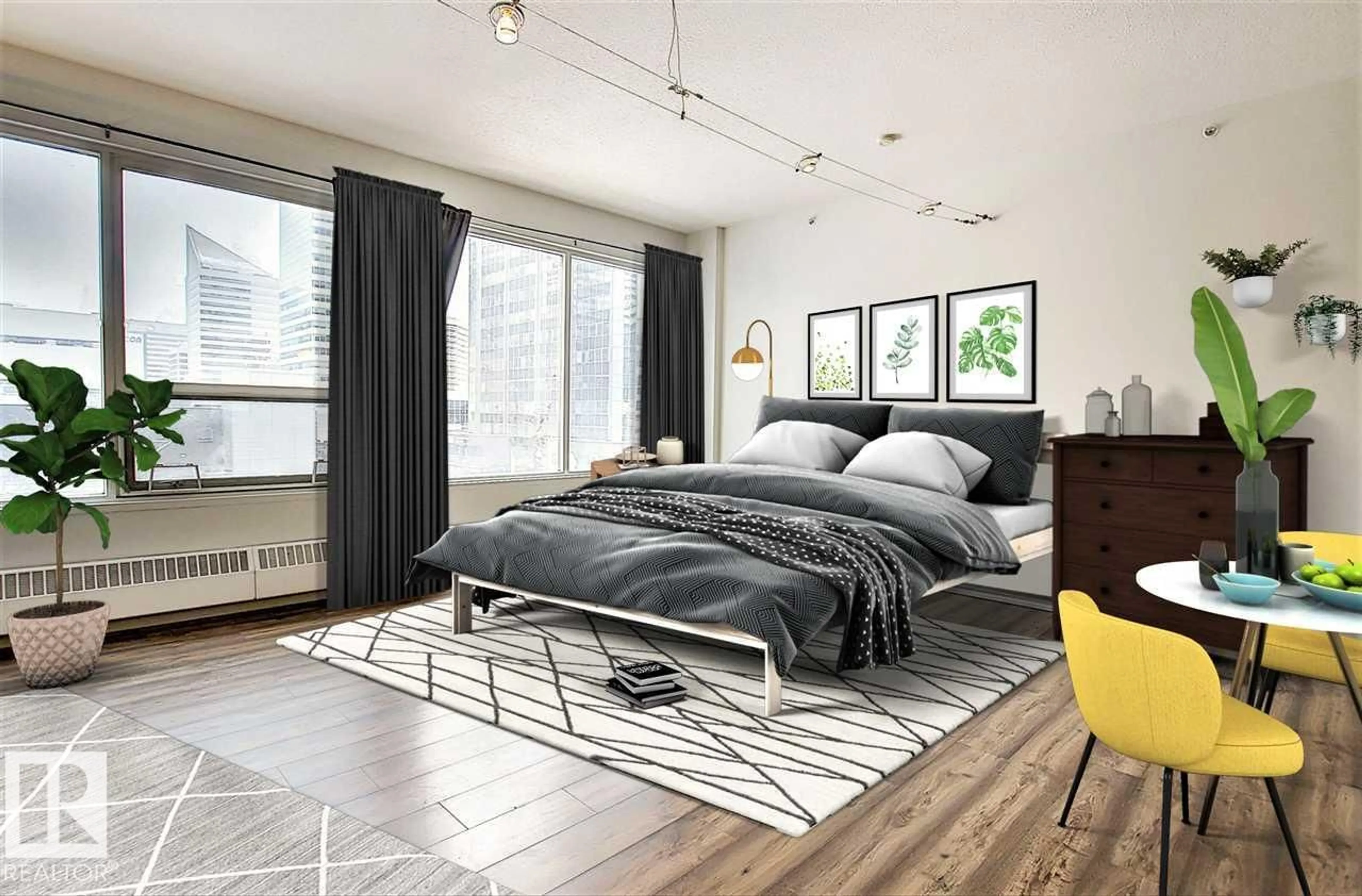 Bedroom with bed, unknown for #503 - 10106 105 ST, Edmonton Alberta T5J5E7