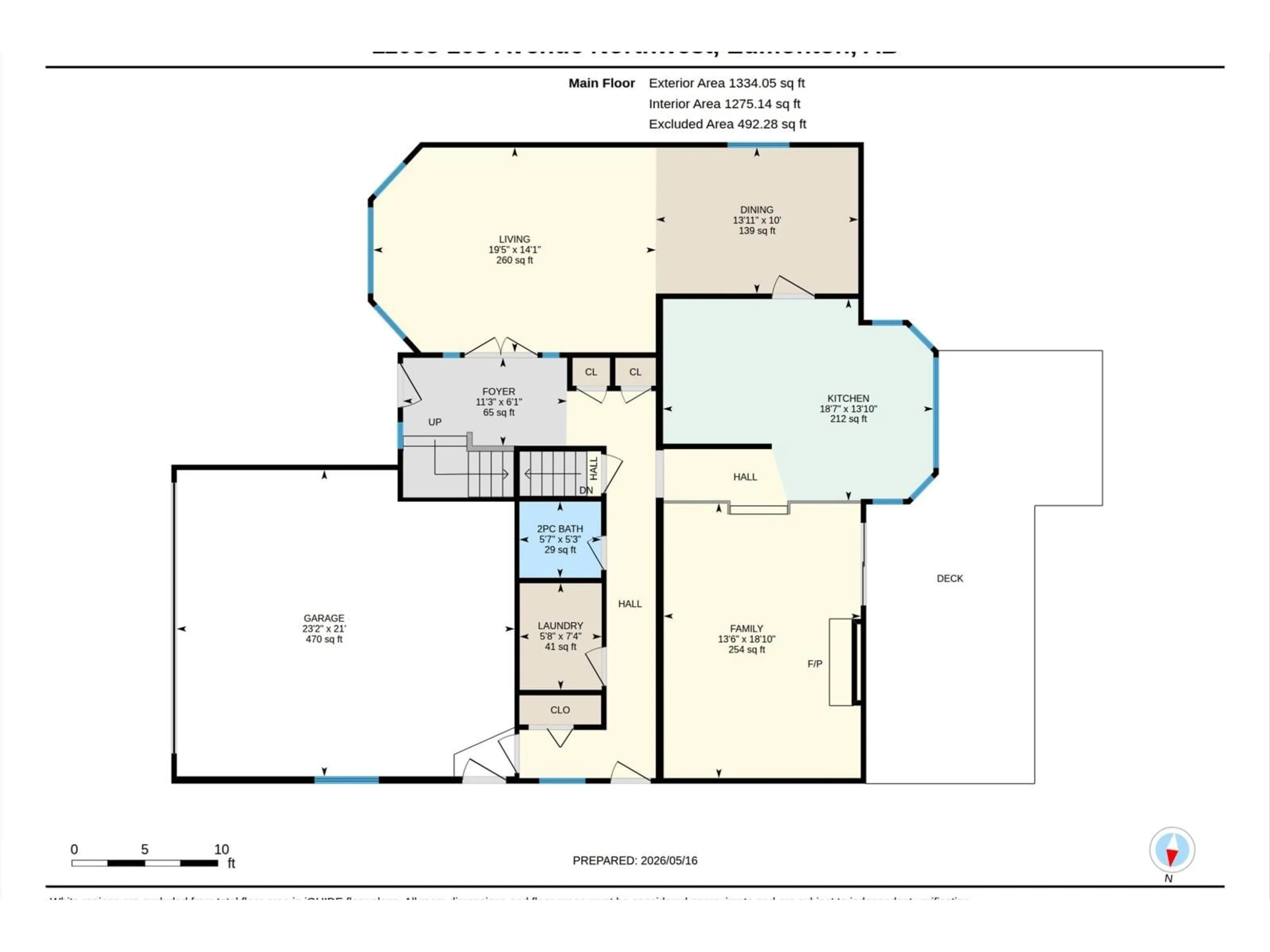 Floor plan for 11035 163 AV, Edmonton Alberta T5X2A2