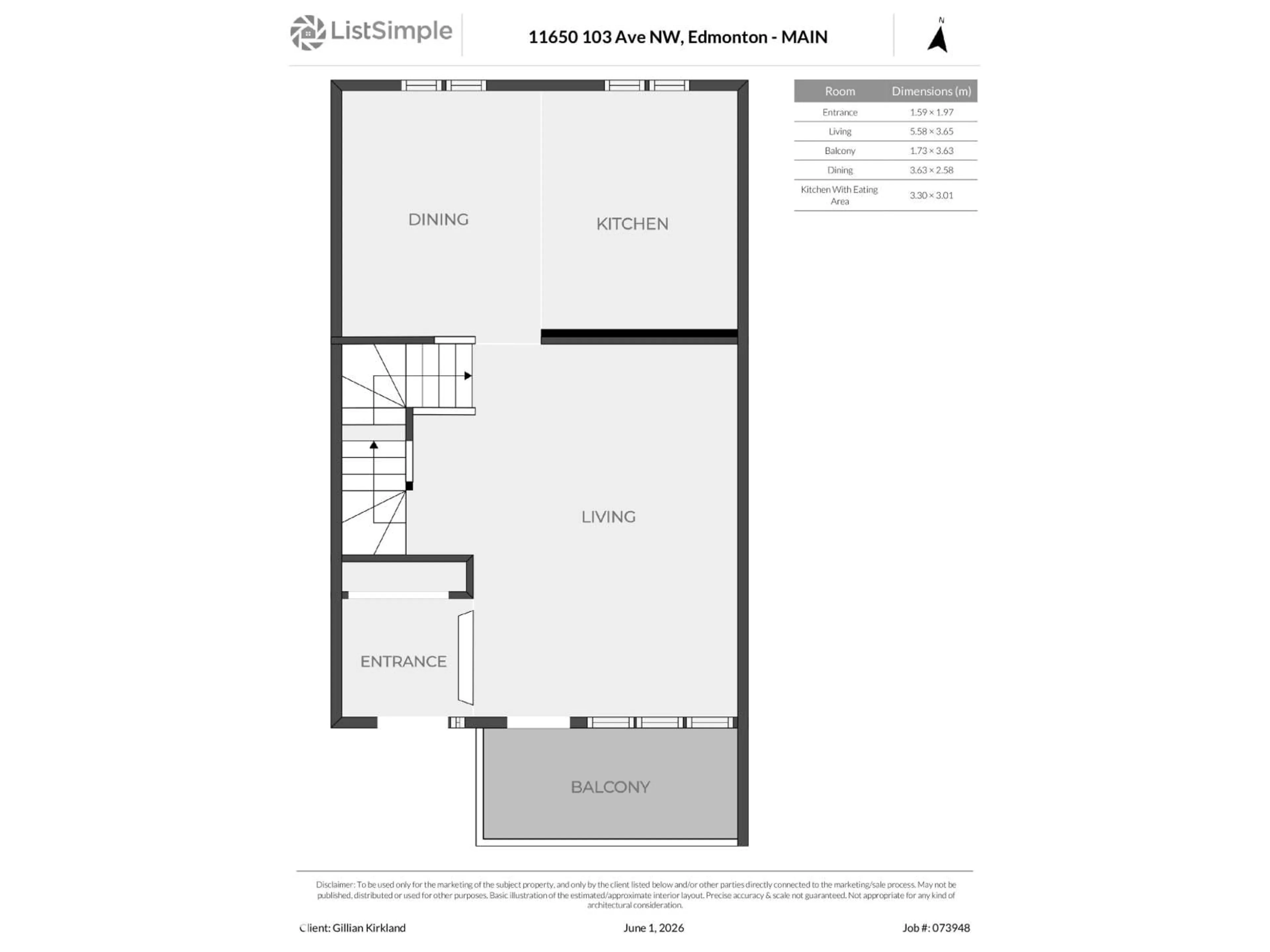 Floor plan for 11650 103 AV, Edmonton Alberta T5K0S6