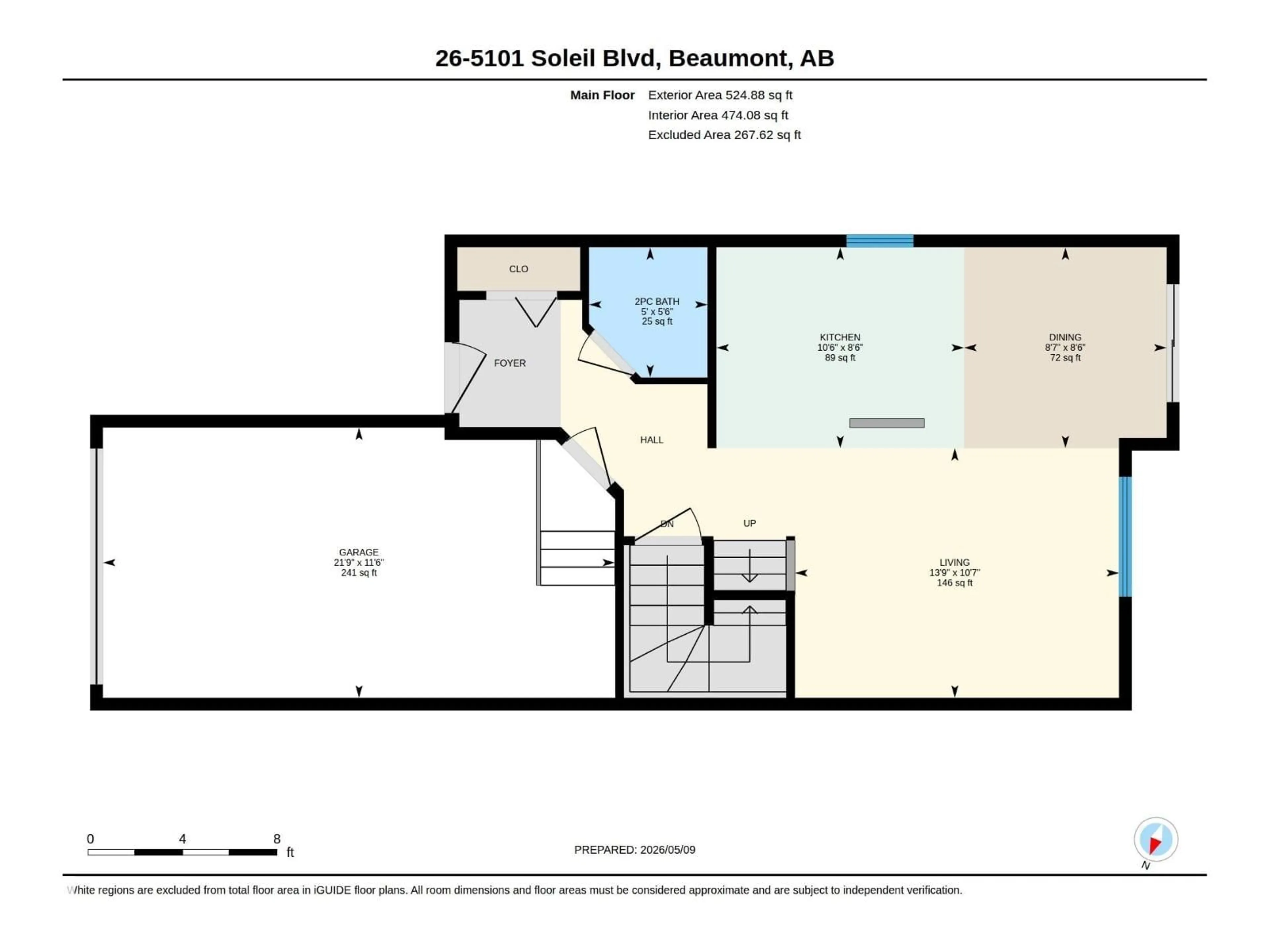 Floor plan for 26 - 5101 SOLEIL BV, Beaumont Alberta T4X0E3