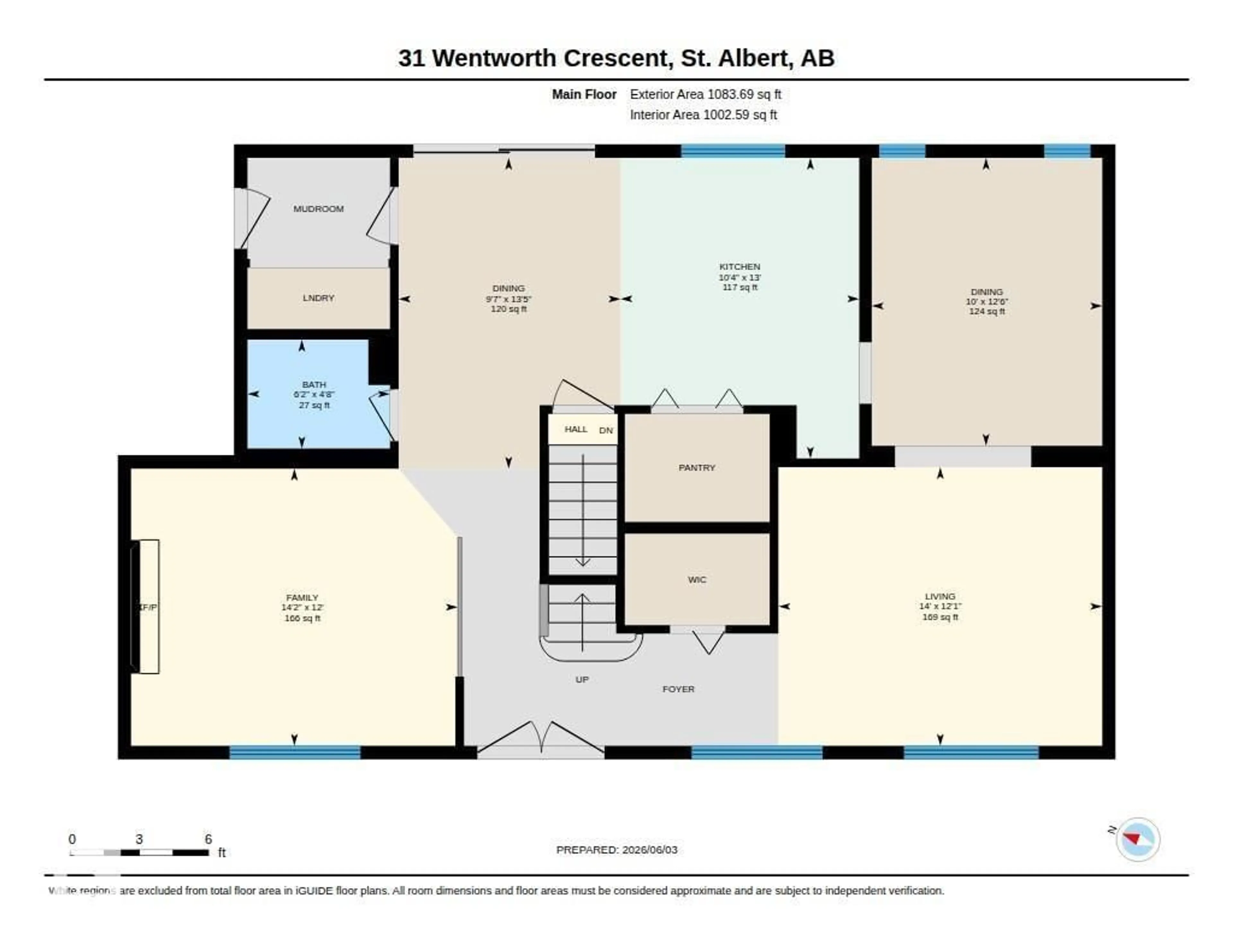 Floor plan for 31 WENTWORTH CR, St. Albert Alberta T8N3G7
