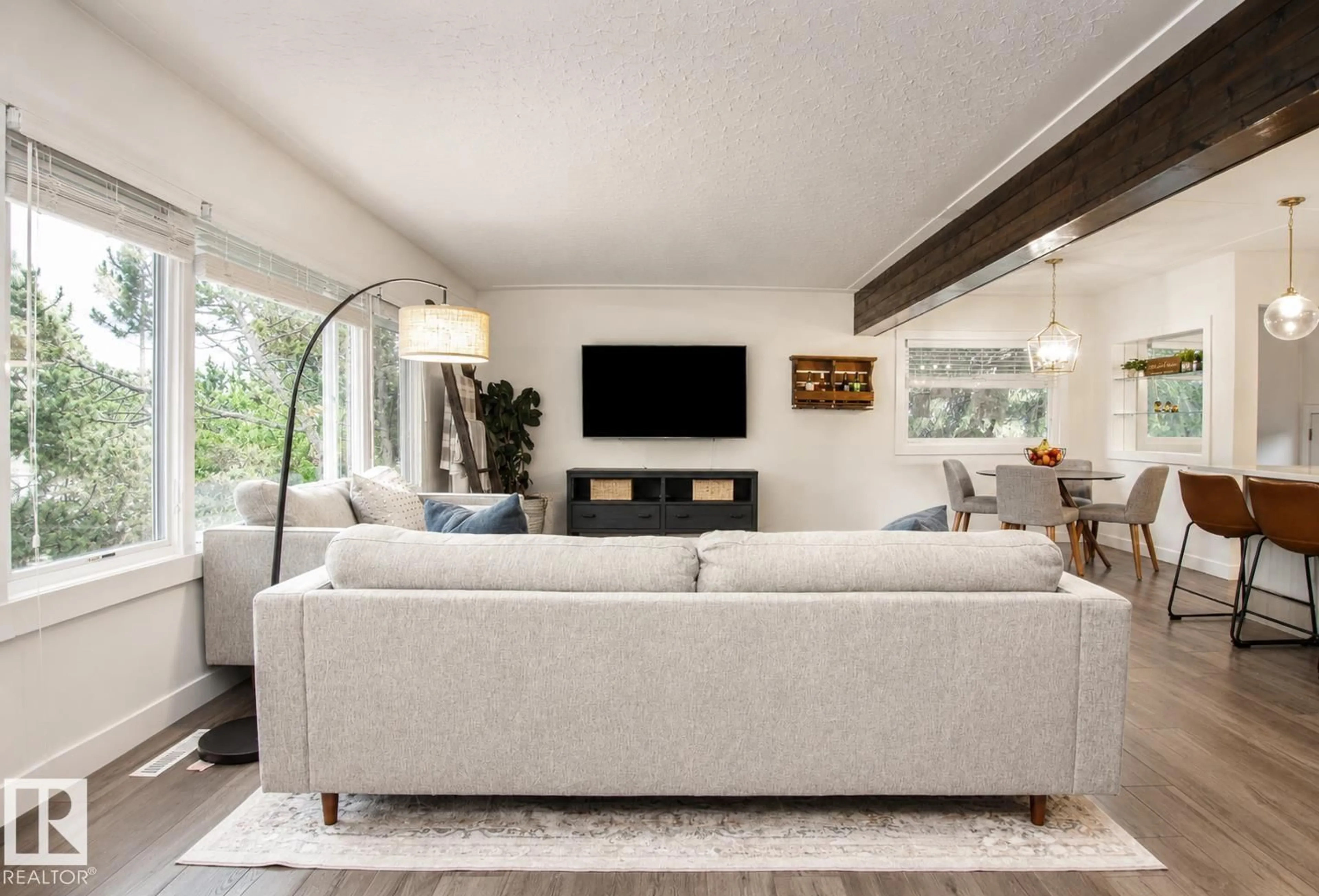 Living room with furniture, unknown for 4904 103 AV NW, Edmonton Alberta T6A0S9