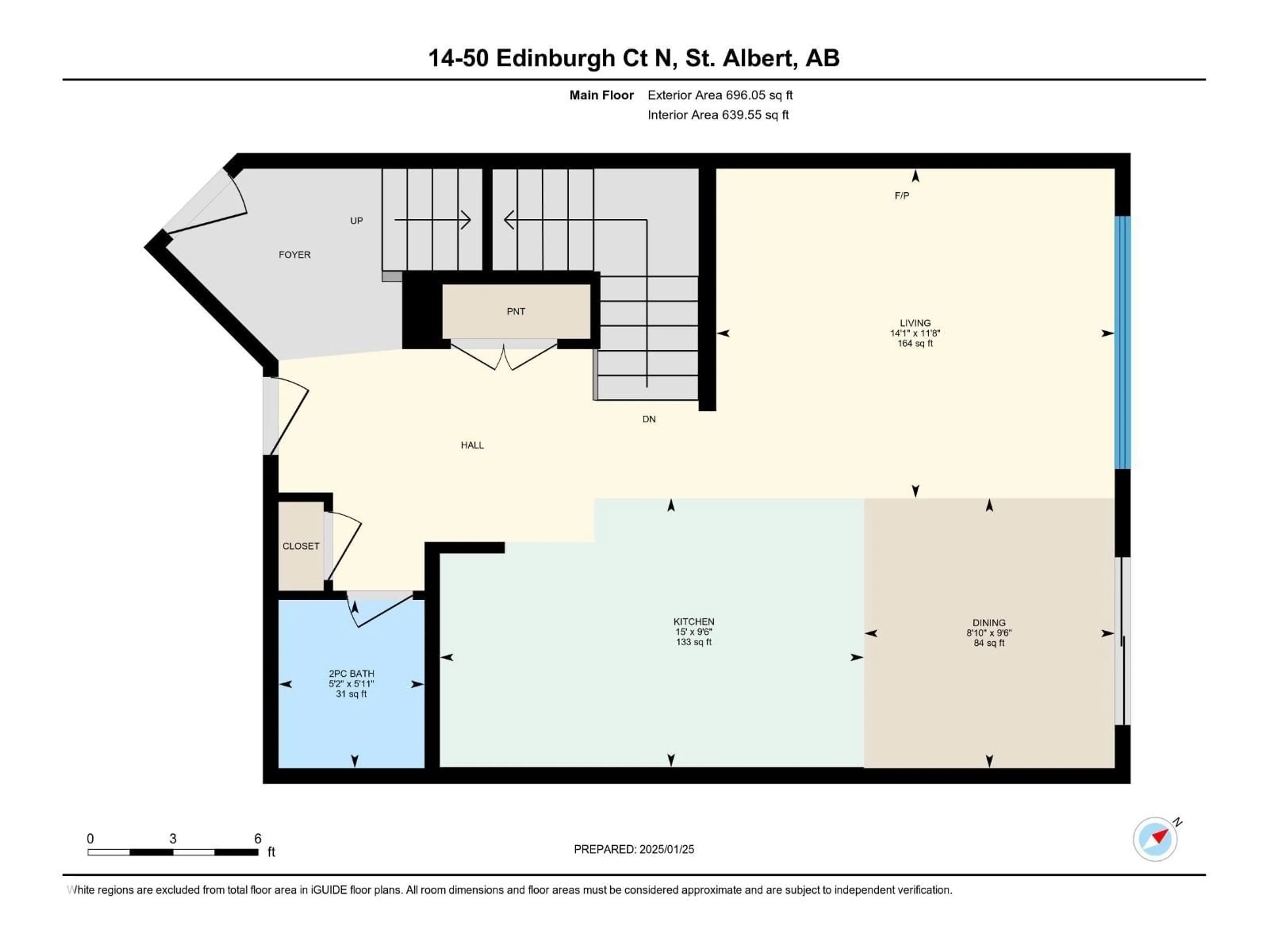 Floor plan for #14 - 50 EDINBURGH CRT, St. Albert Alberta T8N7X5