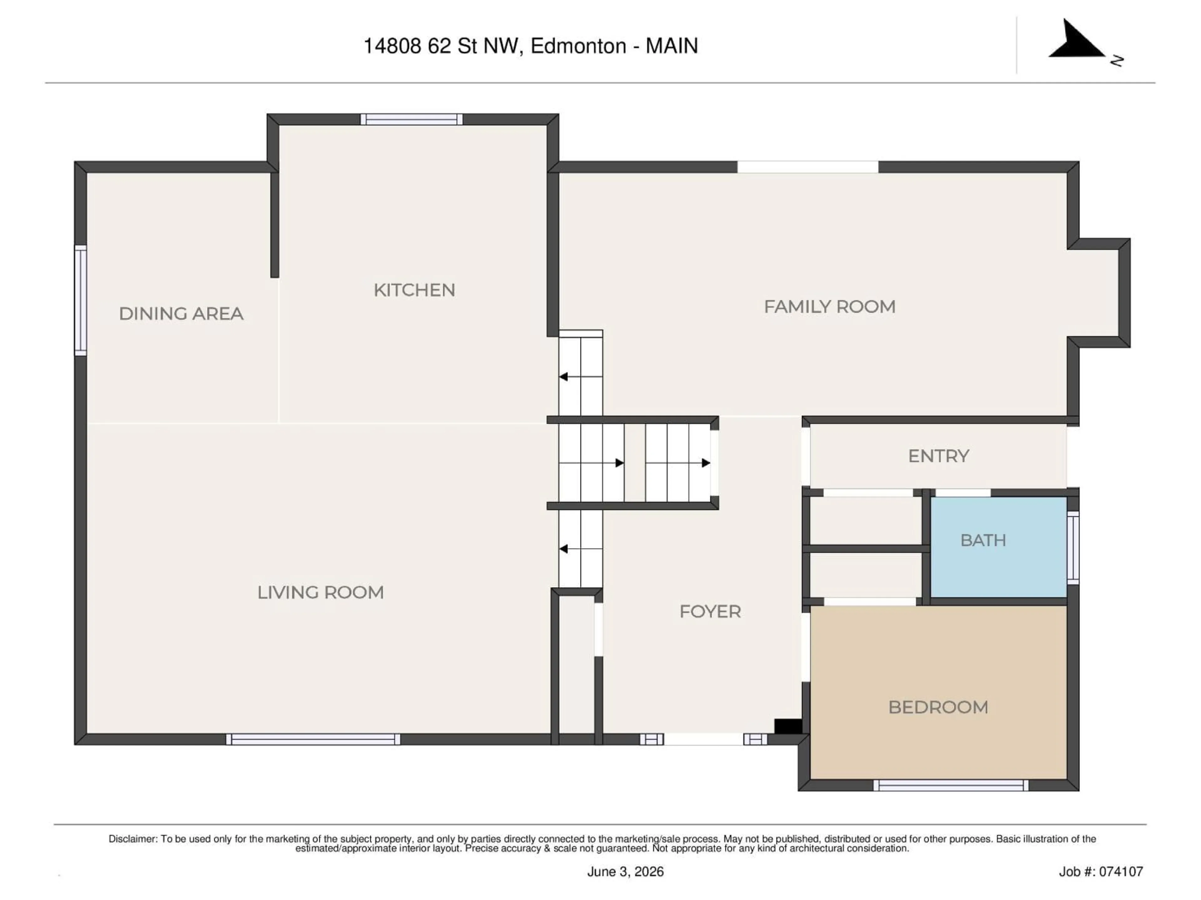 Floor plan for 14808 62 ST, Edmonton Alberta T5A2B3