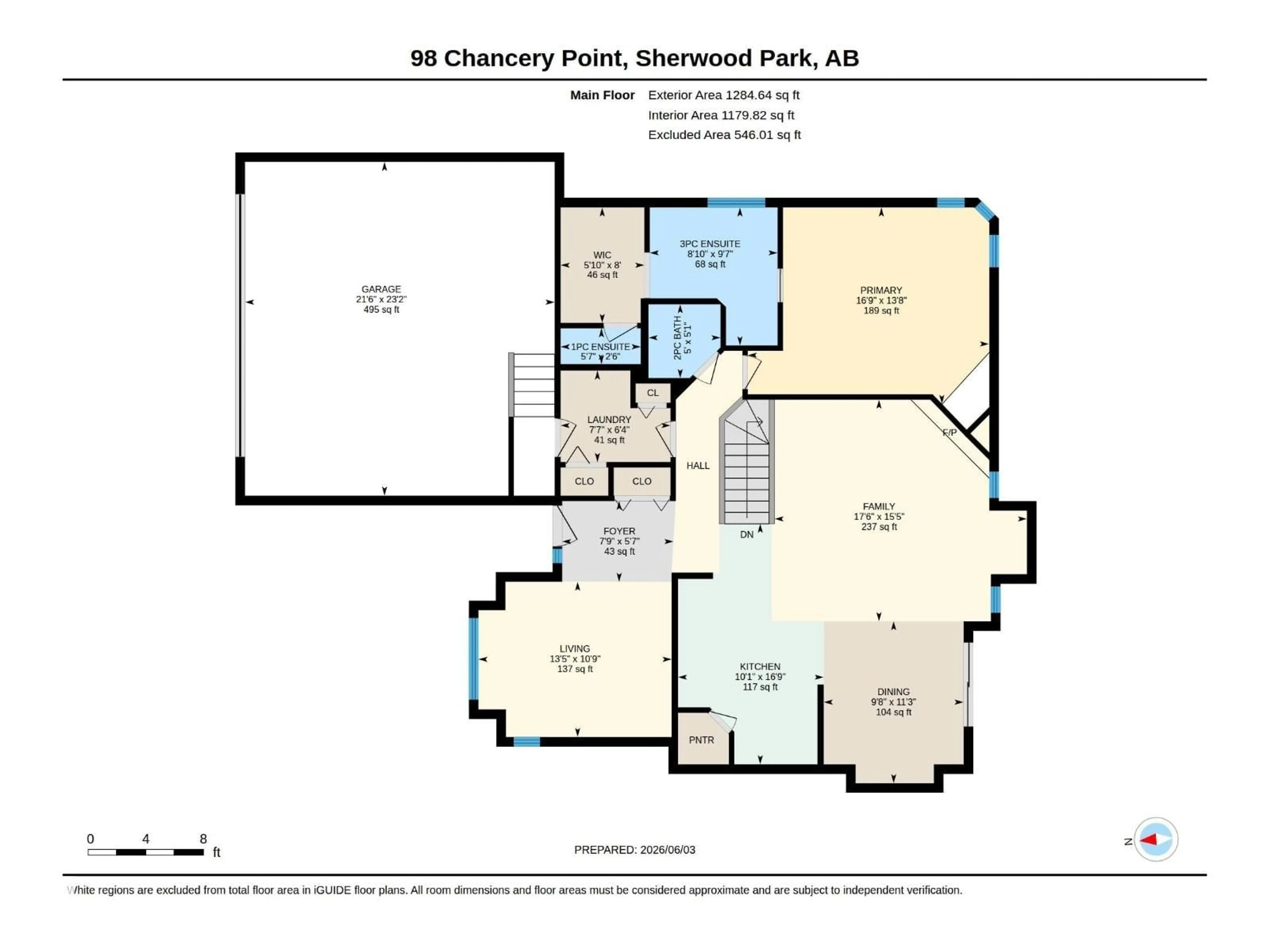 Floor plan for 98 CHANCERY PT, Sherwood Park Alberta T8H1Z4