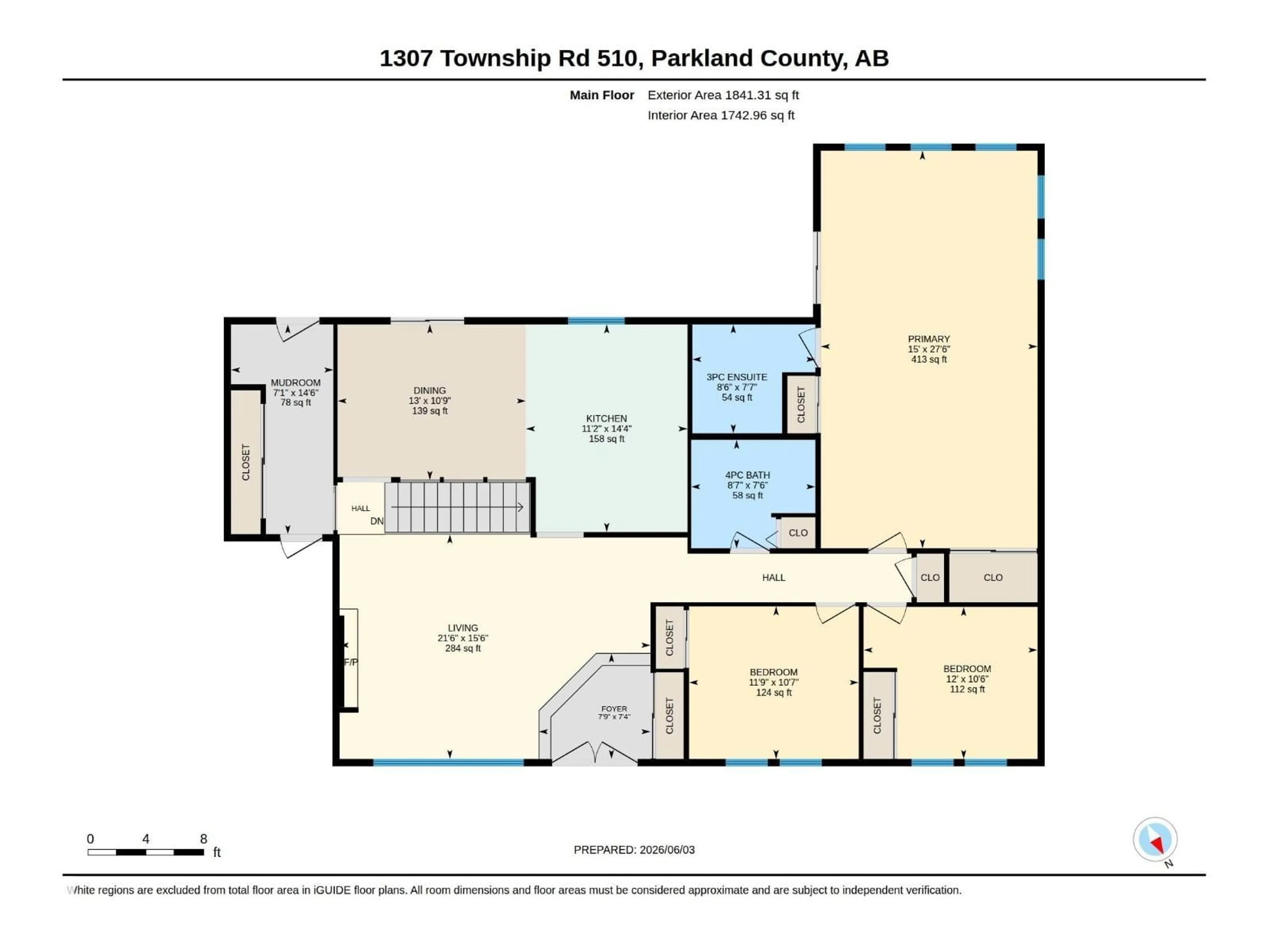 Floor plan for 1307 TWP ROAD 510, Rural Parkland County Alberta T7Y2N2
