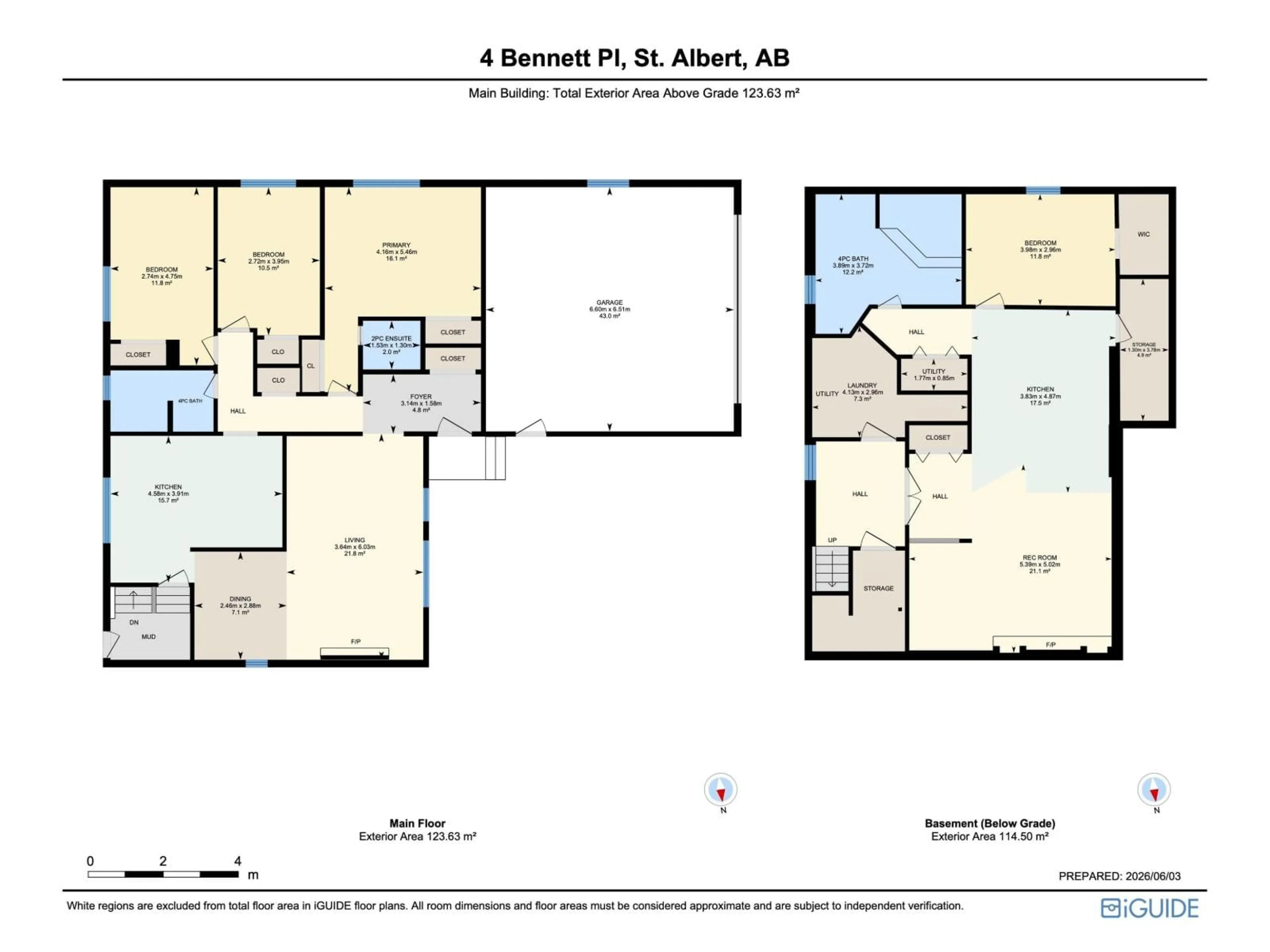 Floor plan for 4 BENNETT PL, St. Albert Alberta T8N2K2