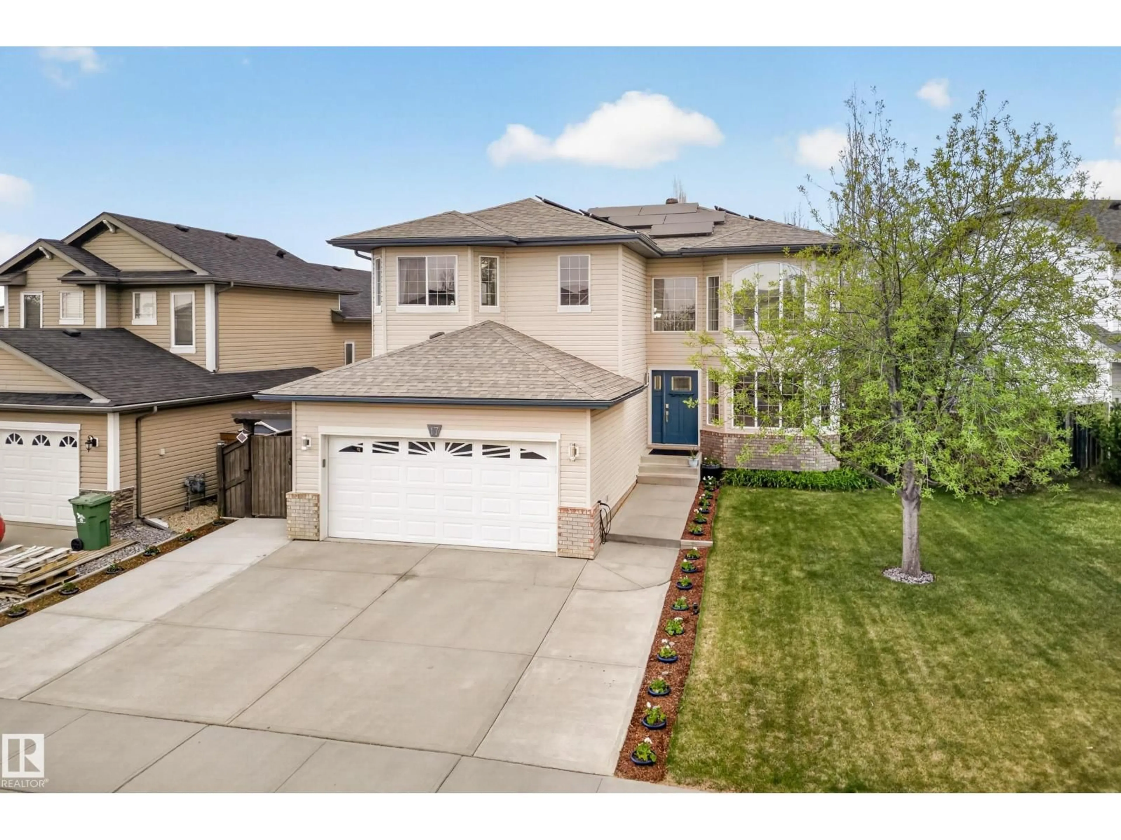 A pic from outside/outdoor area/front of a property/back of a property/a pic from drone, street for 17 CARRIERE CR, Beaumont Alberta T4X0A8