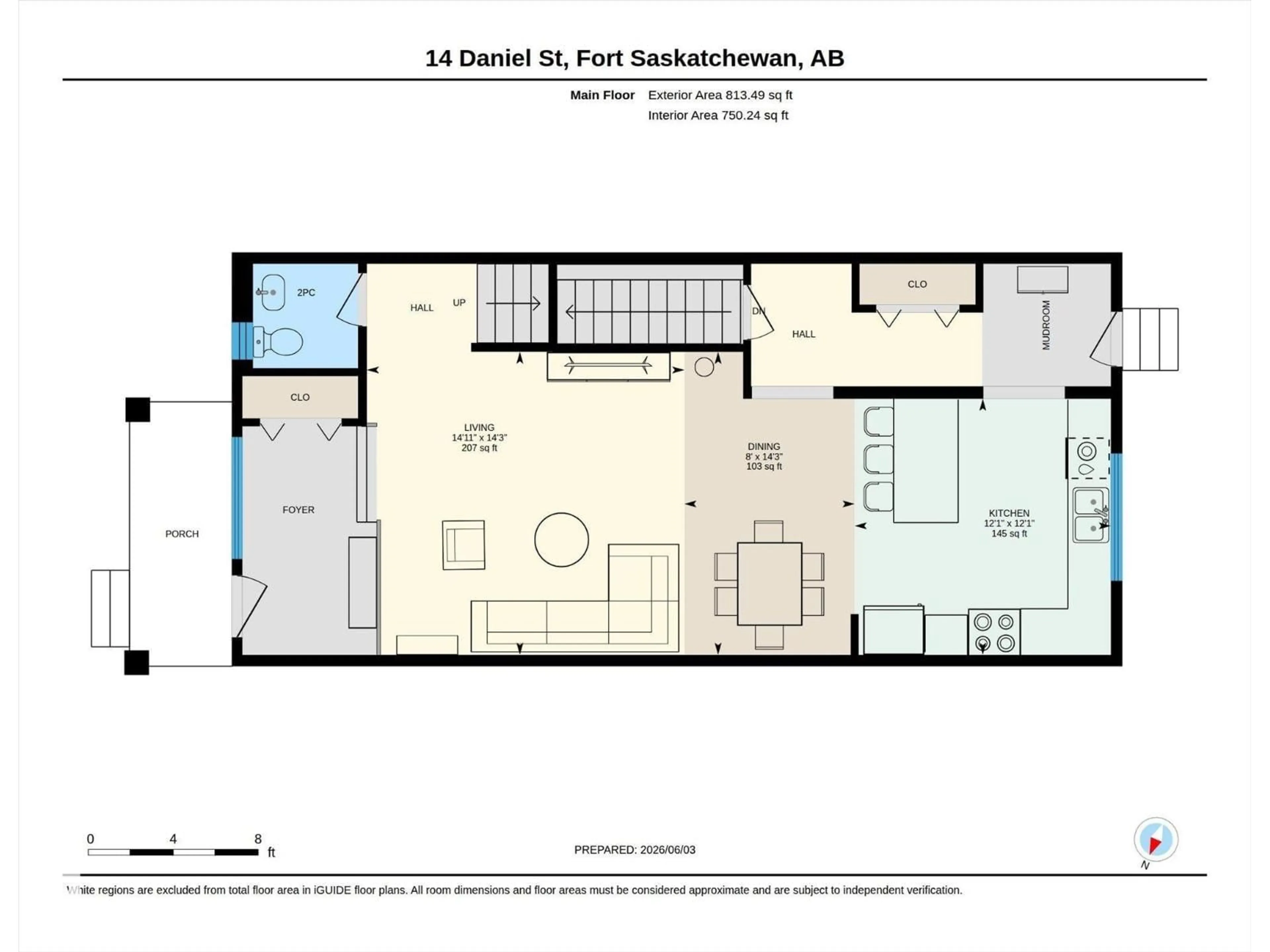 Floor plan for 14 DANIEL ST, Fort Saskatchewan Alberta T8L0X3