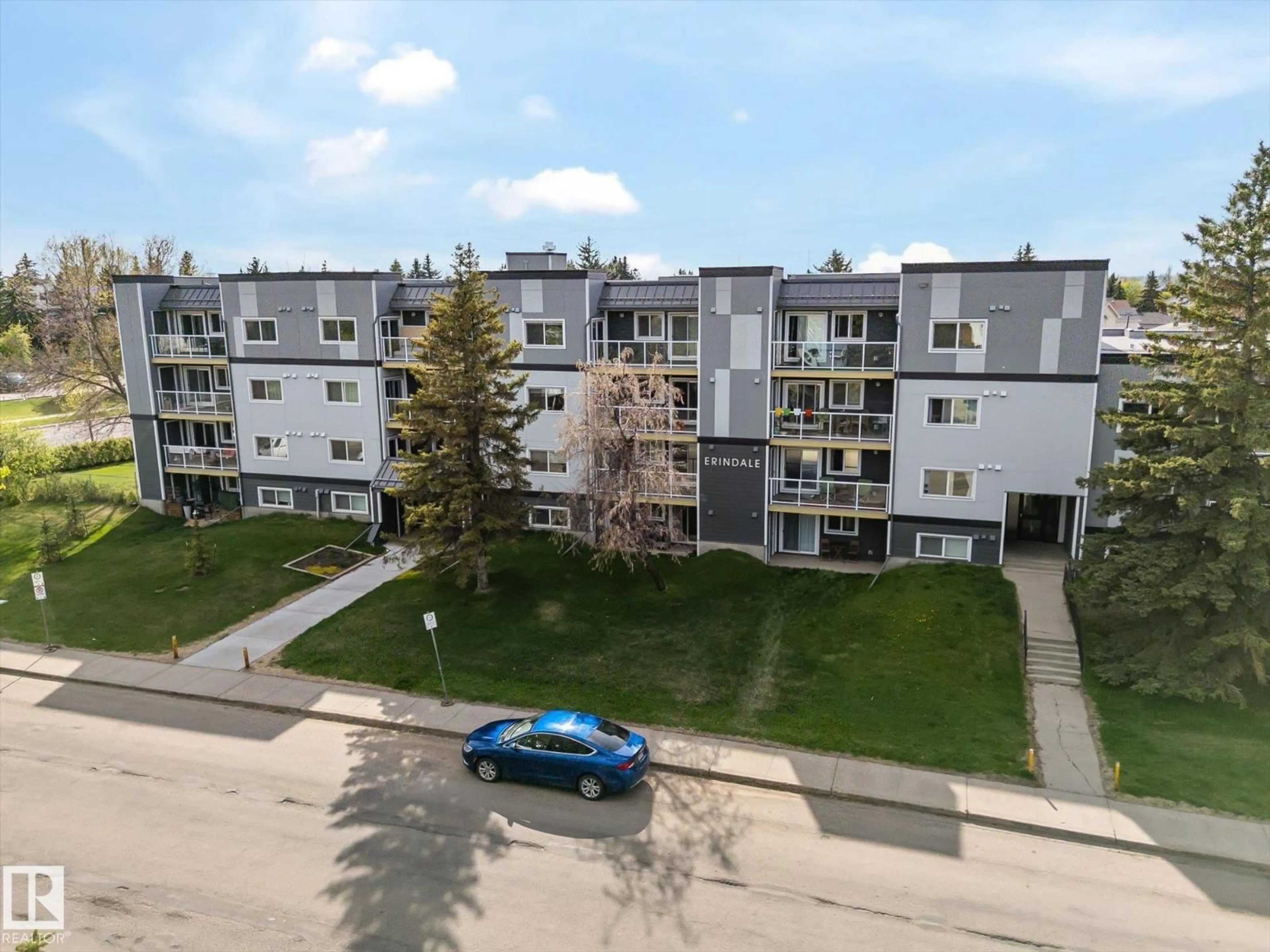 A pic from outside/outdoor area/front of a property/back of a property/a pic from drone, city buildings view from balcony for #302 - 9504 182 ST, Edmonton Alberta T5T3A7